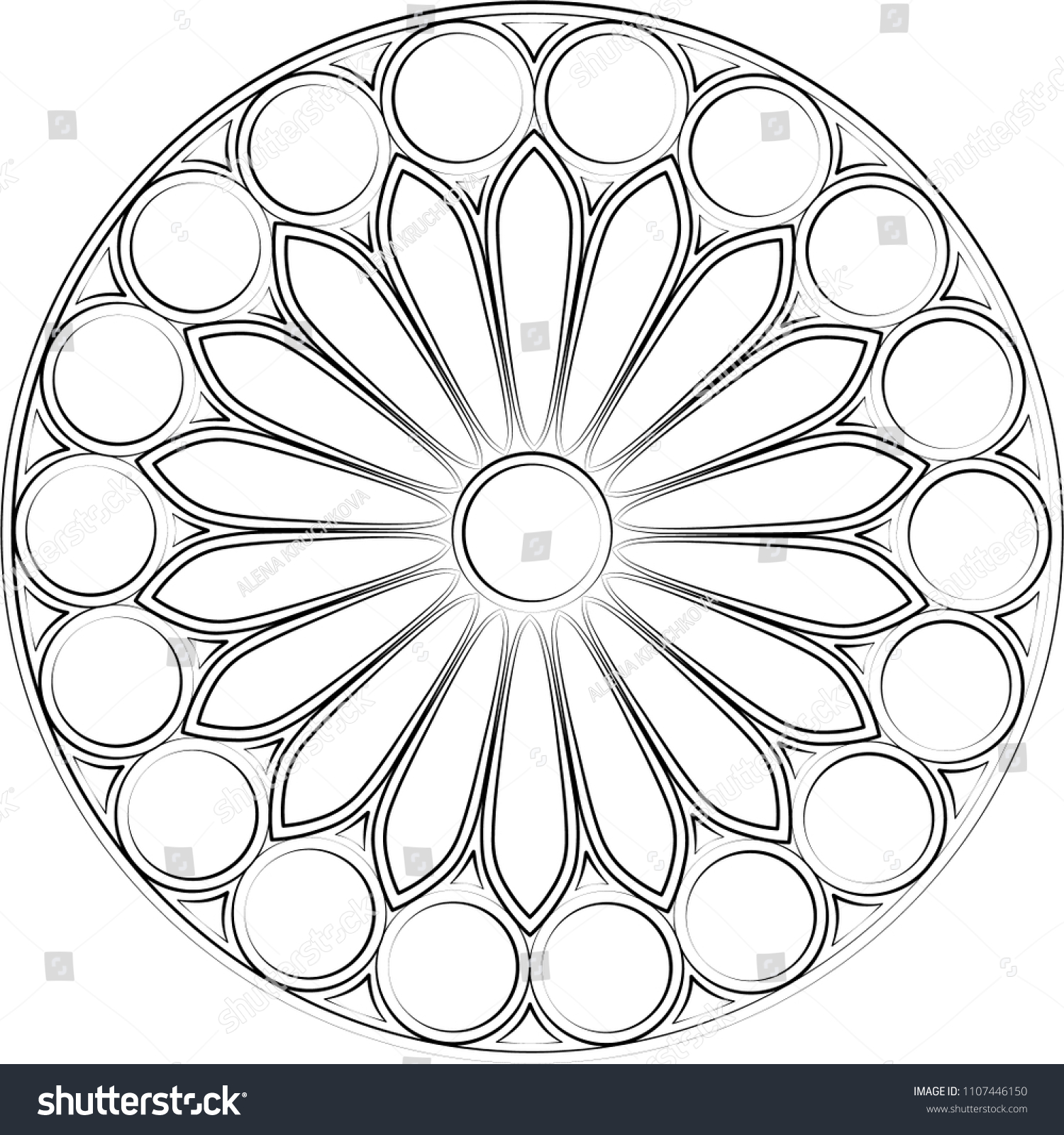 rose window outline