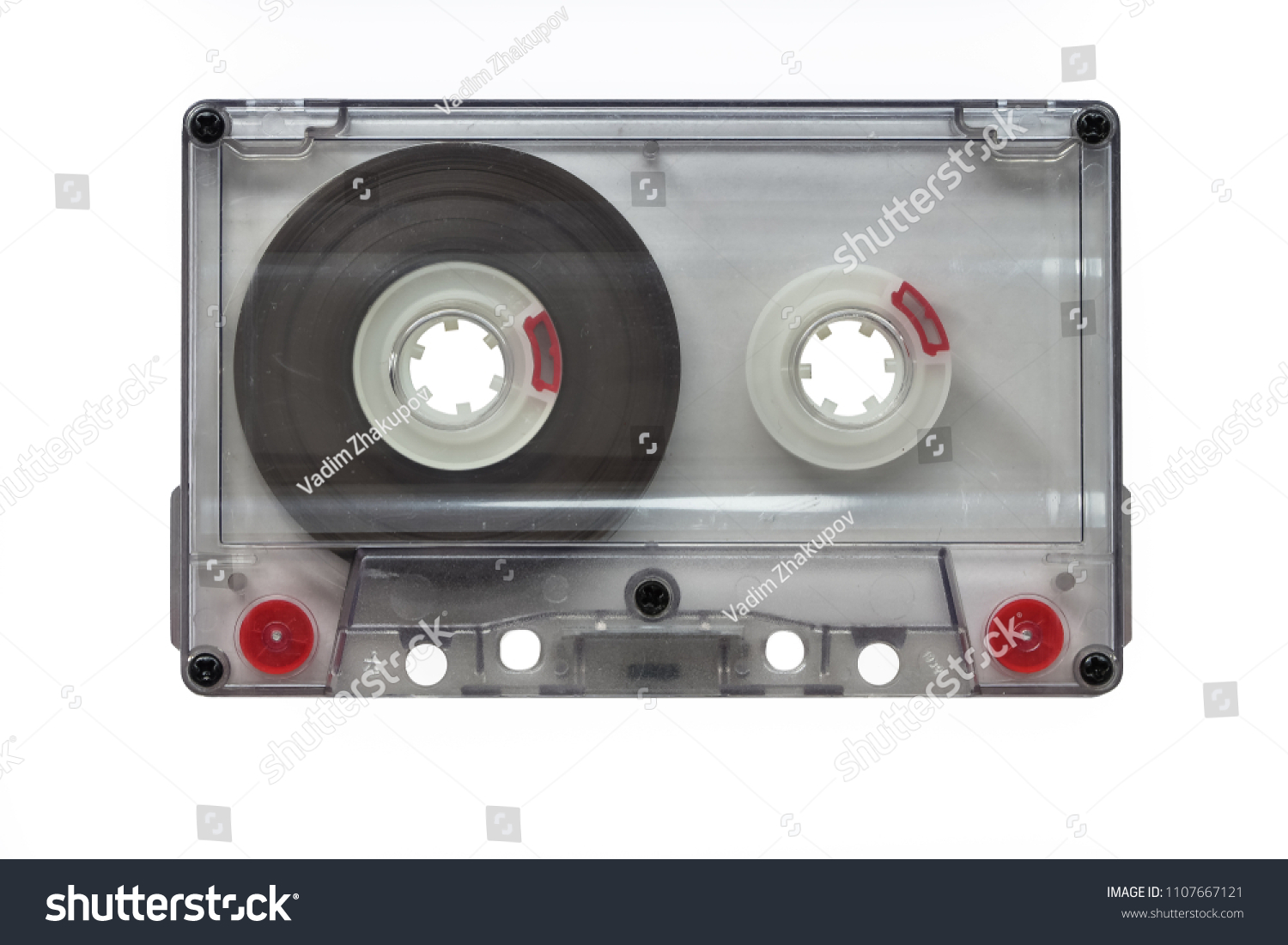 Old Blank Transparent Audio Cassette Isolated Stock Photo 1107667121 ...