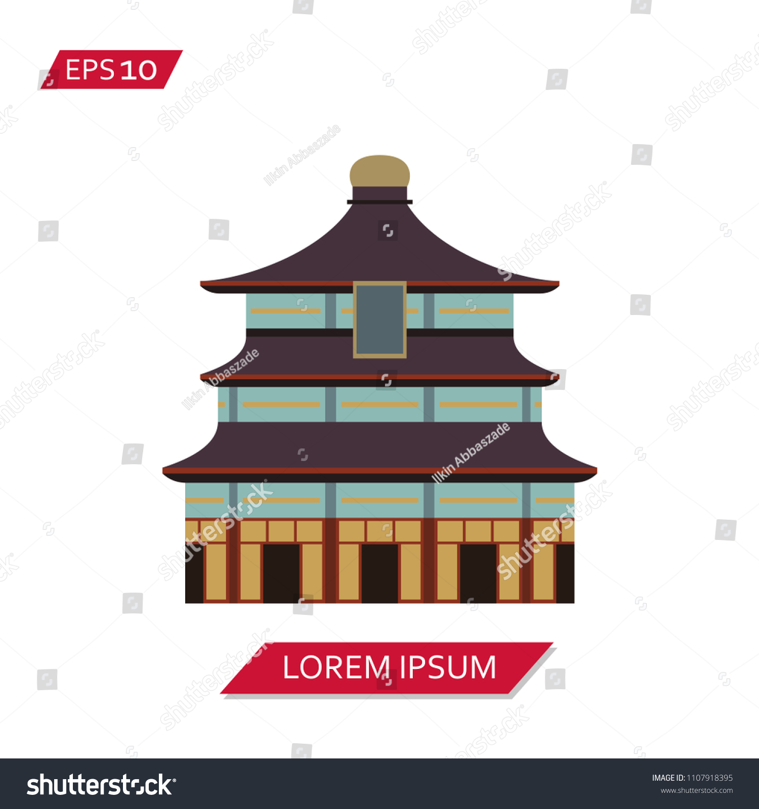 Shrine Vector Icon Symbol Stock Vector (Royalty Free) 1107918395 ...