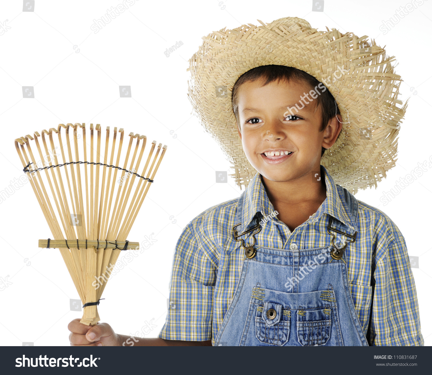 farmer in straw hat