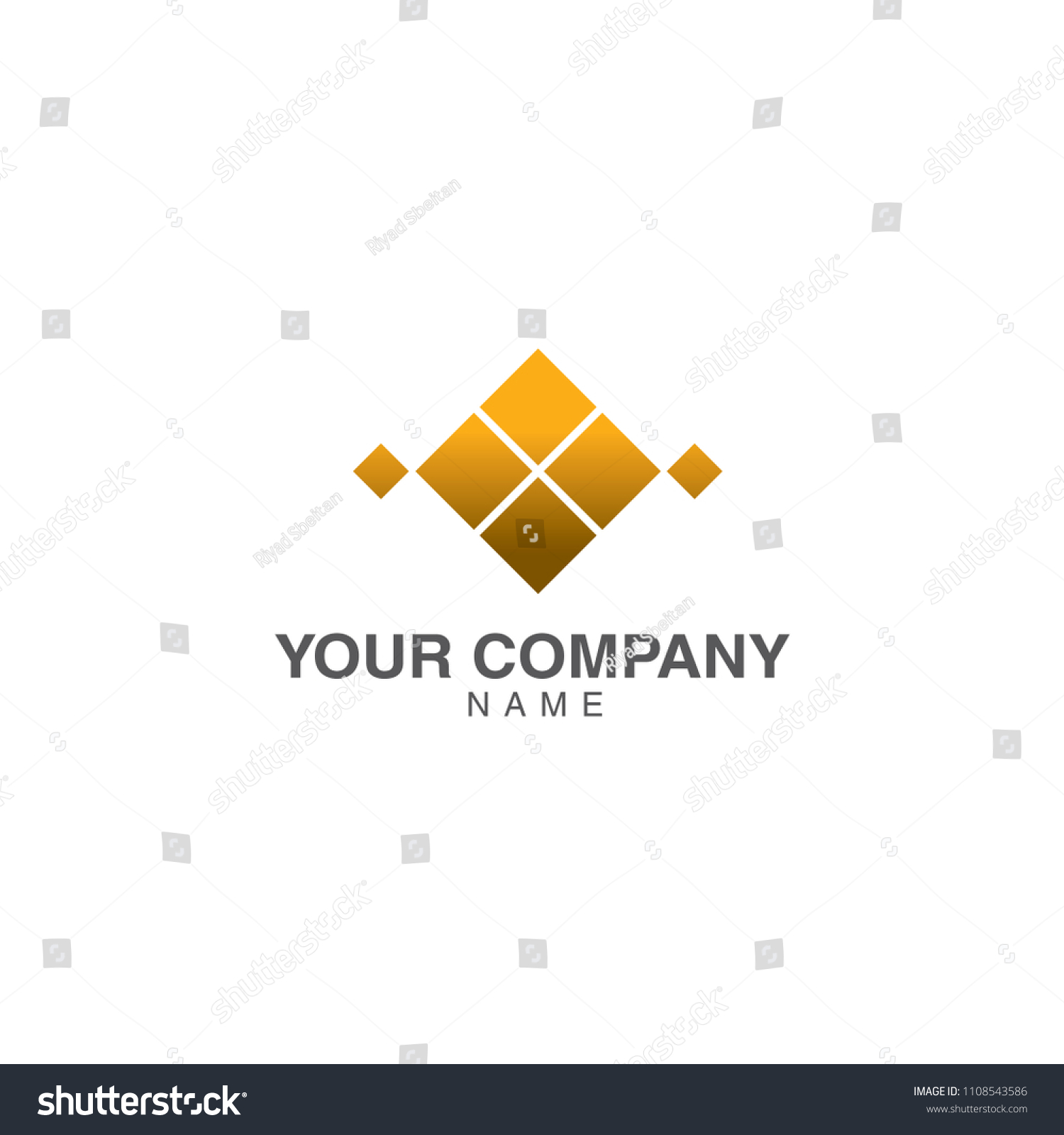 Geometric Logo Squares Shapes Luxury Logo Stock Vector (Royalty Free ...