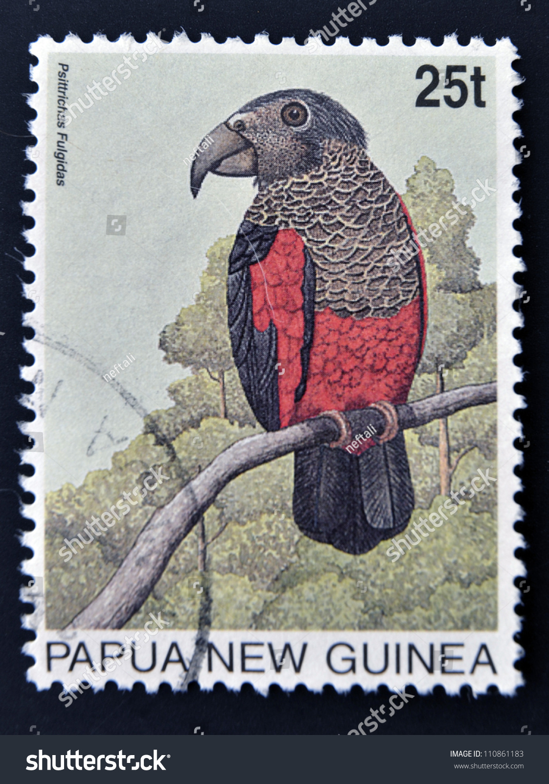 Papua New Guinea Circa 1996 Stamp Stock Photo 110861183 