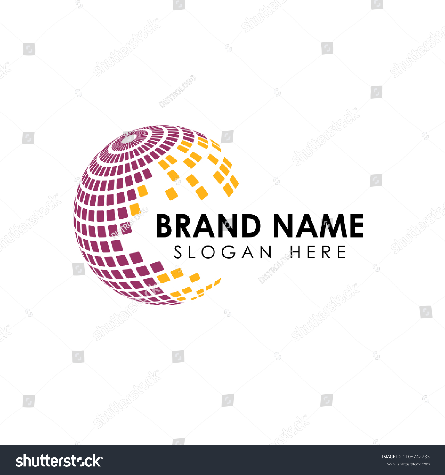 Spread 3d Globe Logo Design Creative Stock Vector (Royalty Free ...