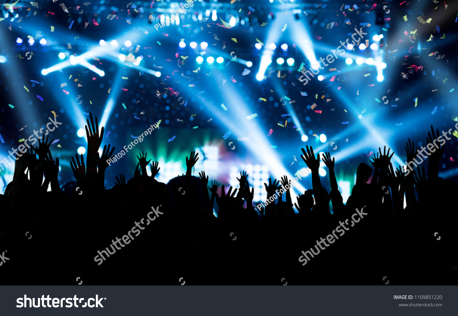 Party Background Crowd People Enjoying Dj Stock Photo 1109851220 ...