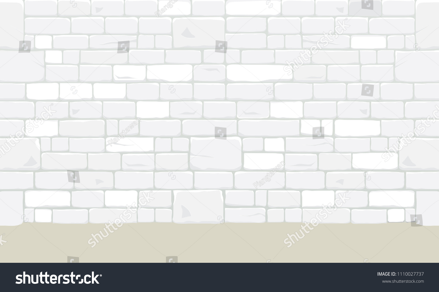 White Bricks Blocks Wall Texture Background Stock Vector (Royalty Free ...