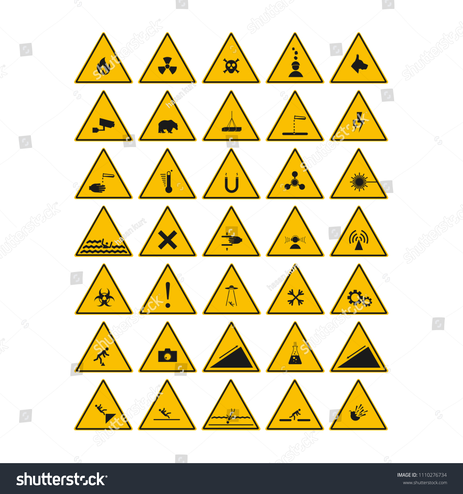 Warning Vector Sing Set Stock Vector (Royalty Free) 1110276734 ...