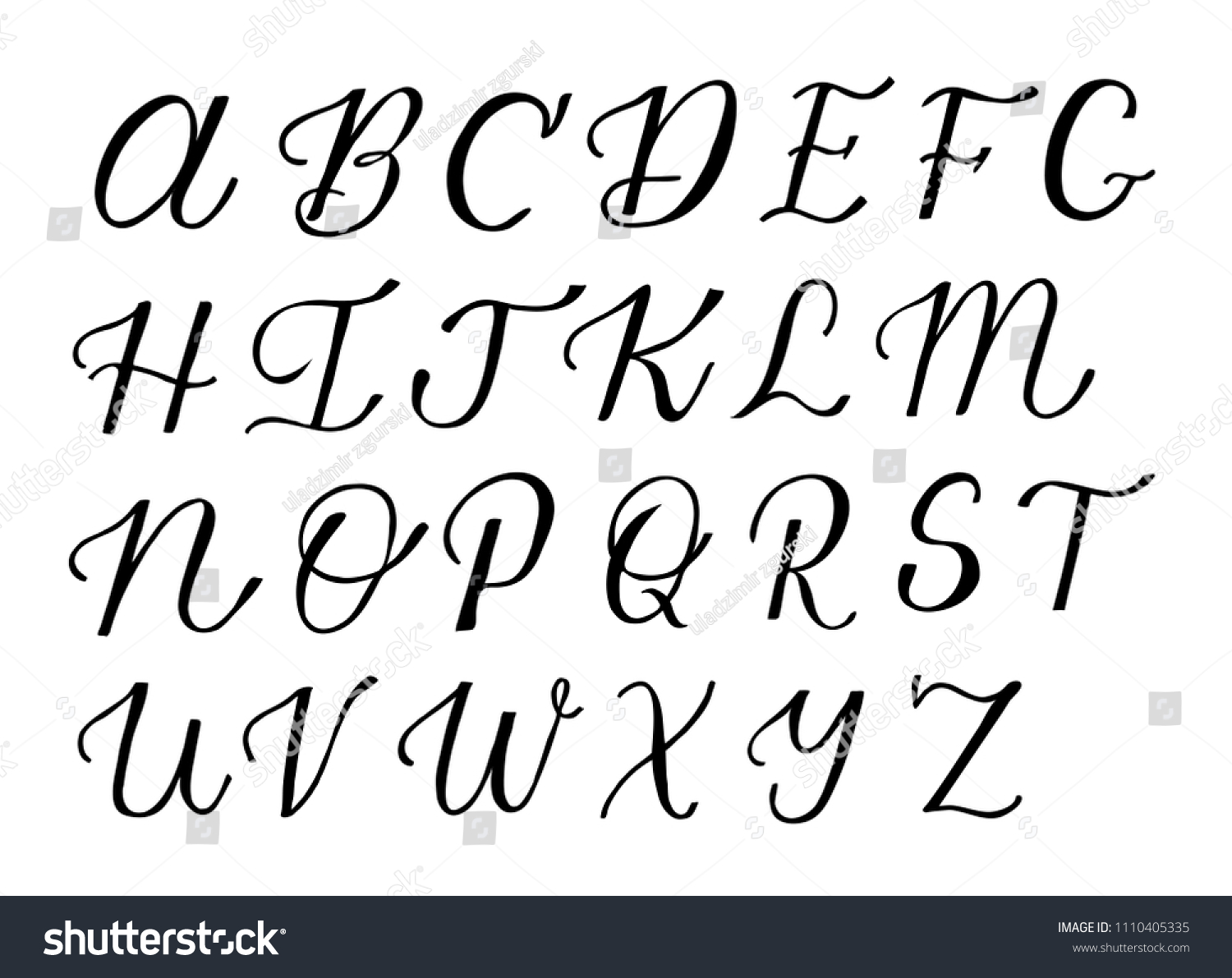 Hand Drawn Vector Latin Alphabet Font Stock Vector (Royalty Free ...