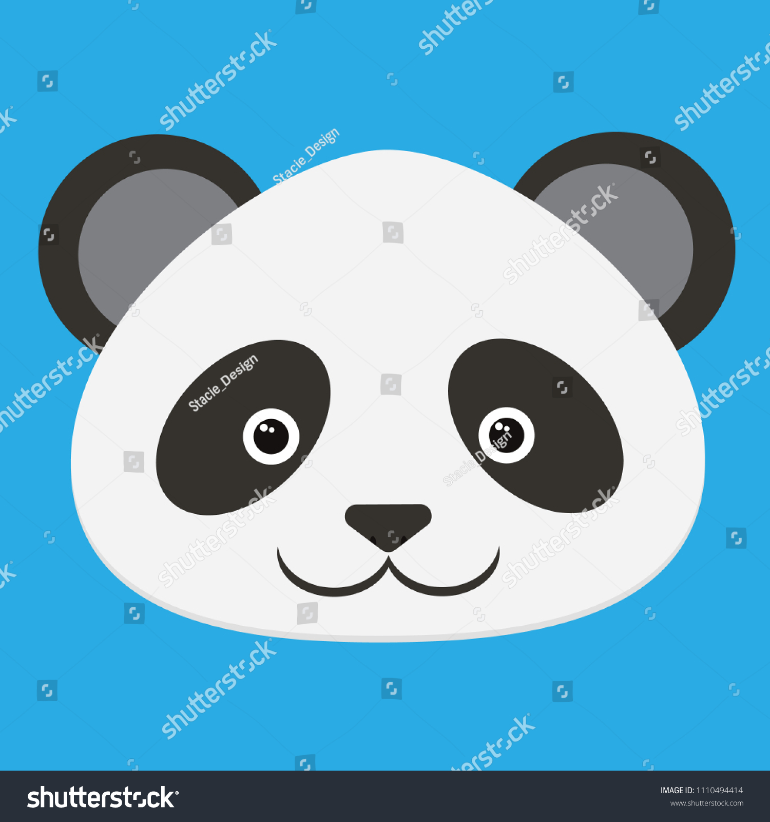 Cute Panda Vector Illustration Stock Vector (Royalty Free) 1110494414