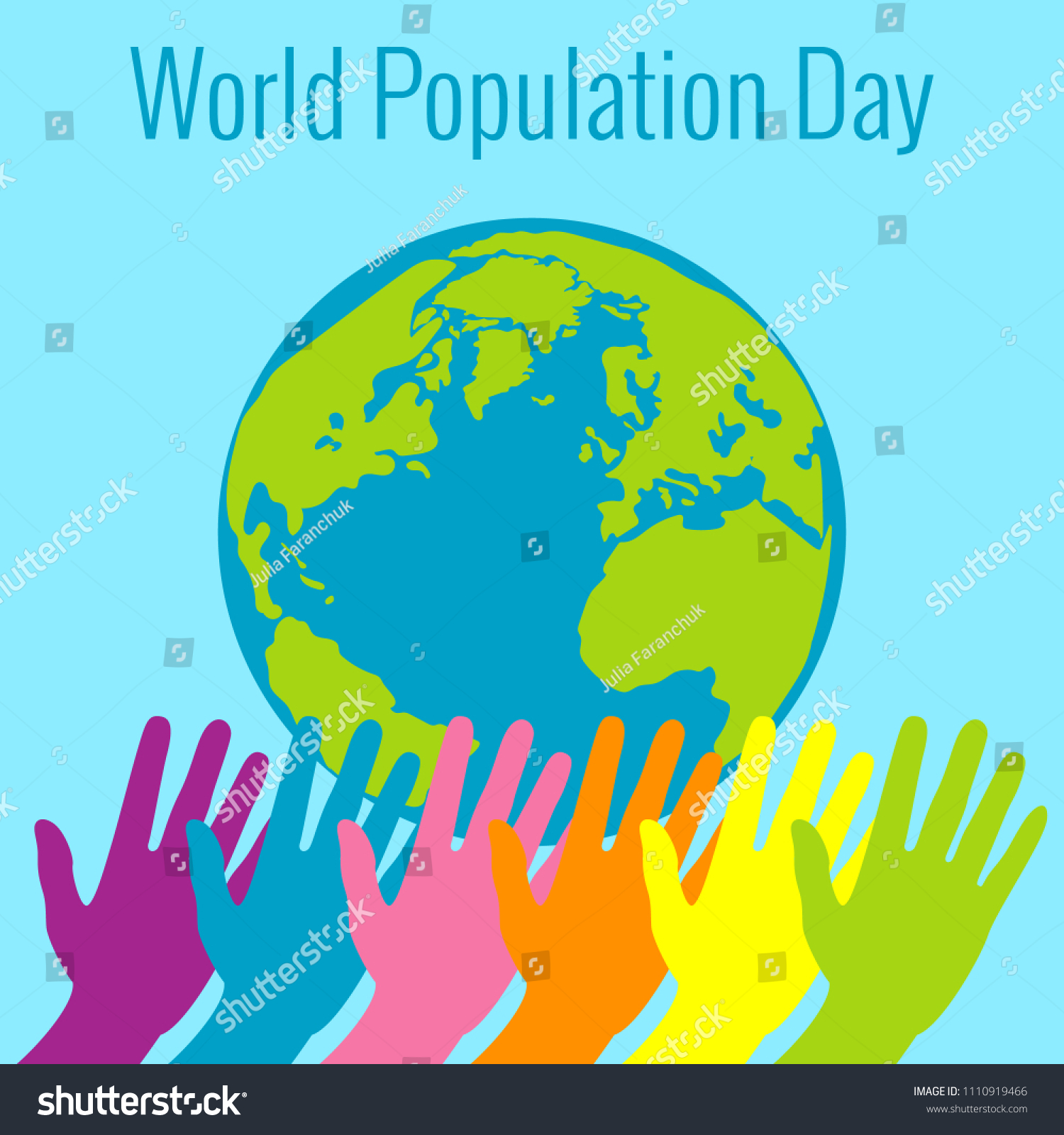 World Population Day 11 July Concept Stock Vector (Royalty Free