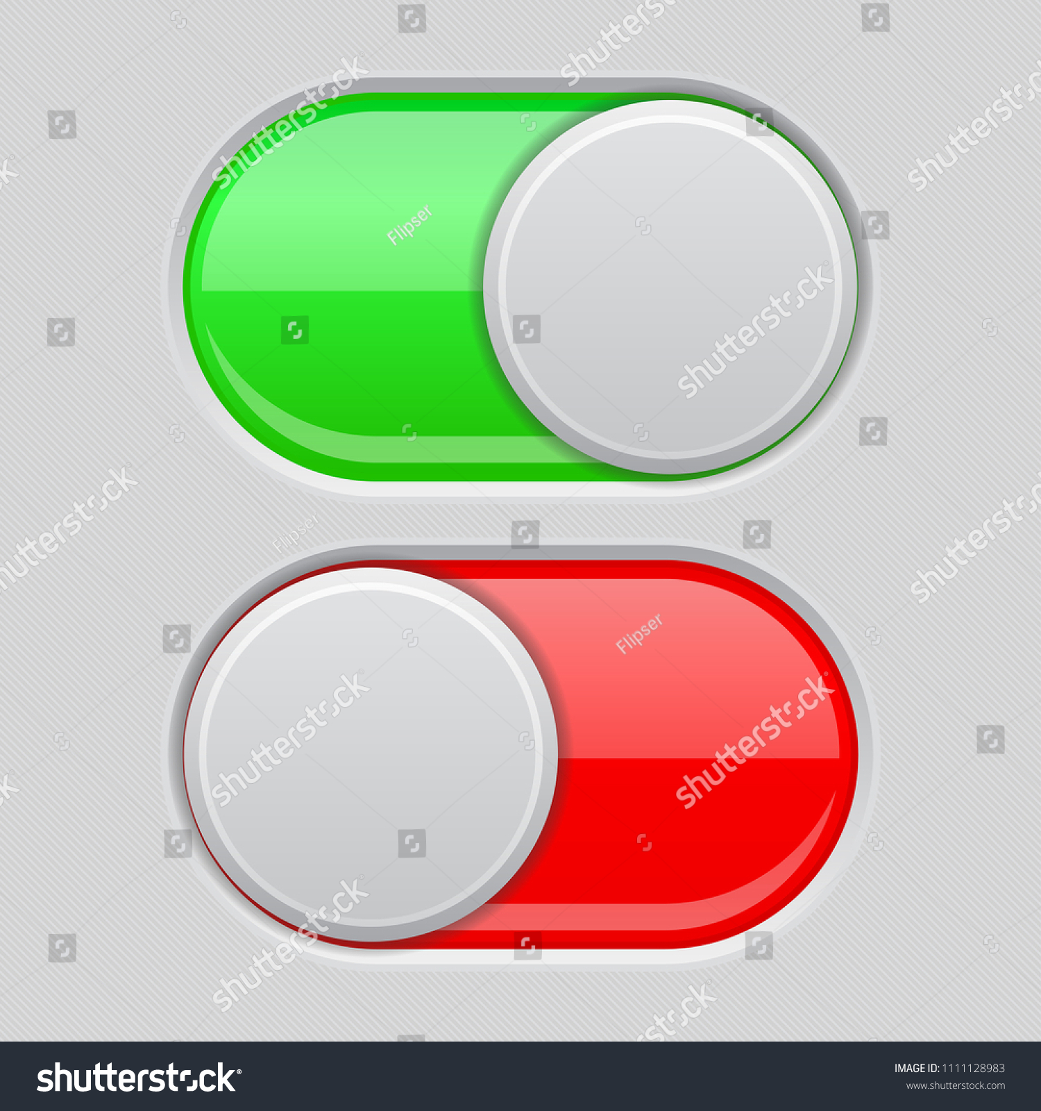 On Off Toggle Switch Buttons Red Stock Vector (Royalty Free) 1111128983 ...