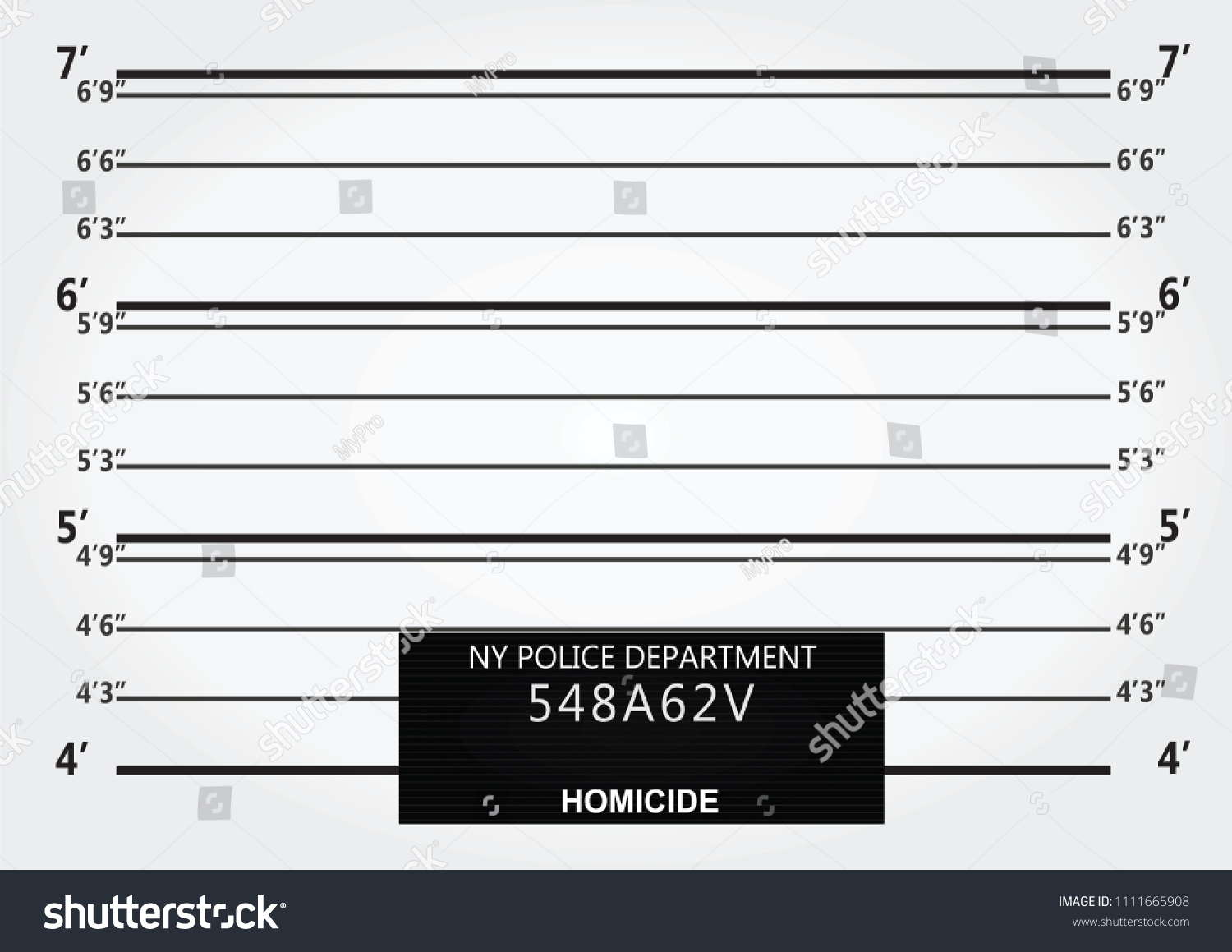 Mugshot Wall Vector Illustration Stock Vector (Royalty Free) 1111665908 ...