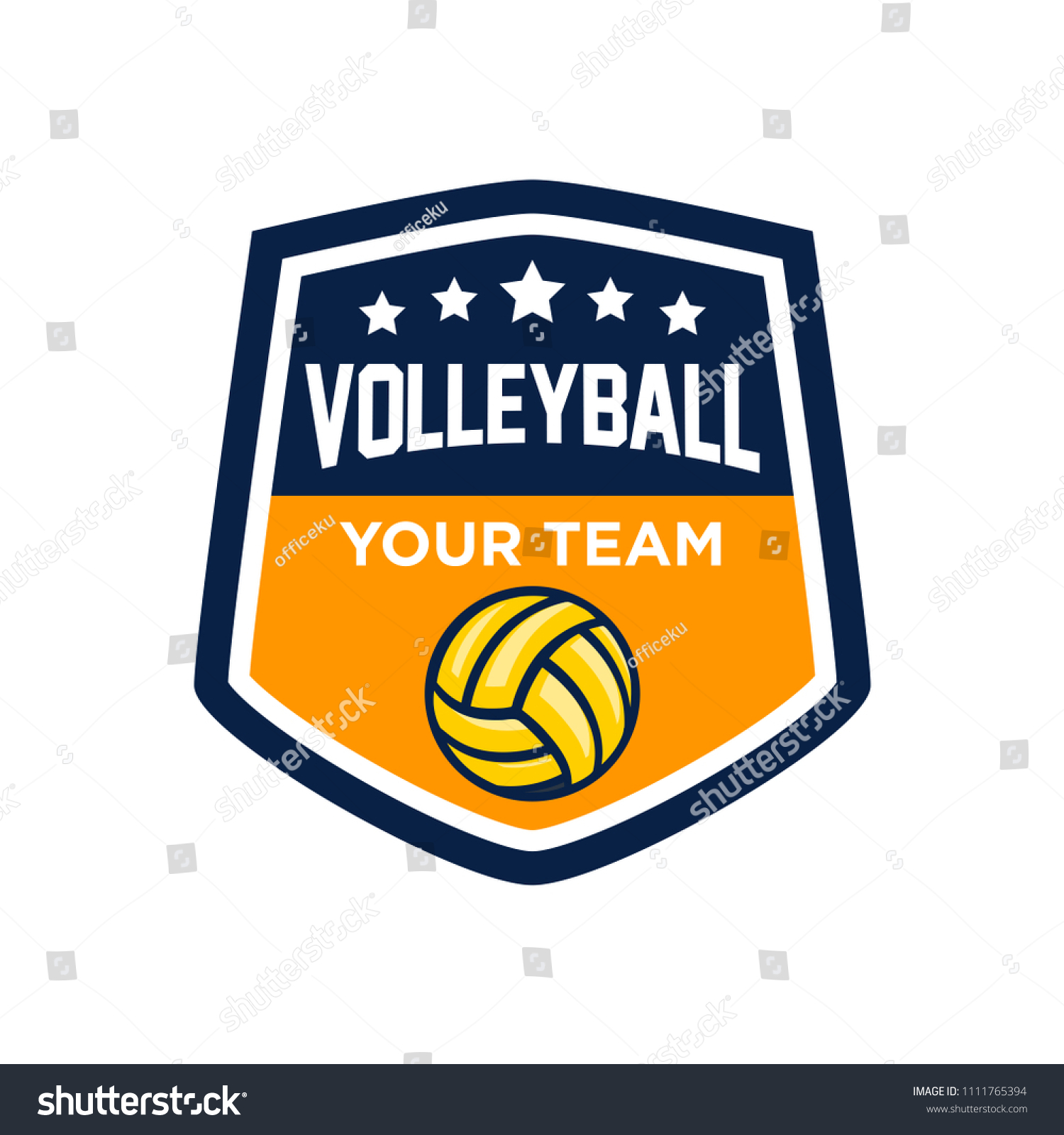 Volleyball Championship Logo Emblem Icons Designs Stock Vector (Royalty ...