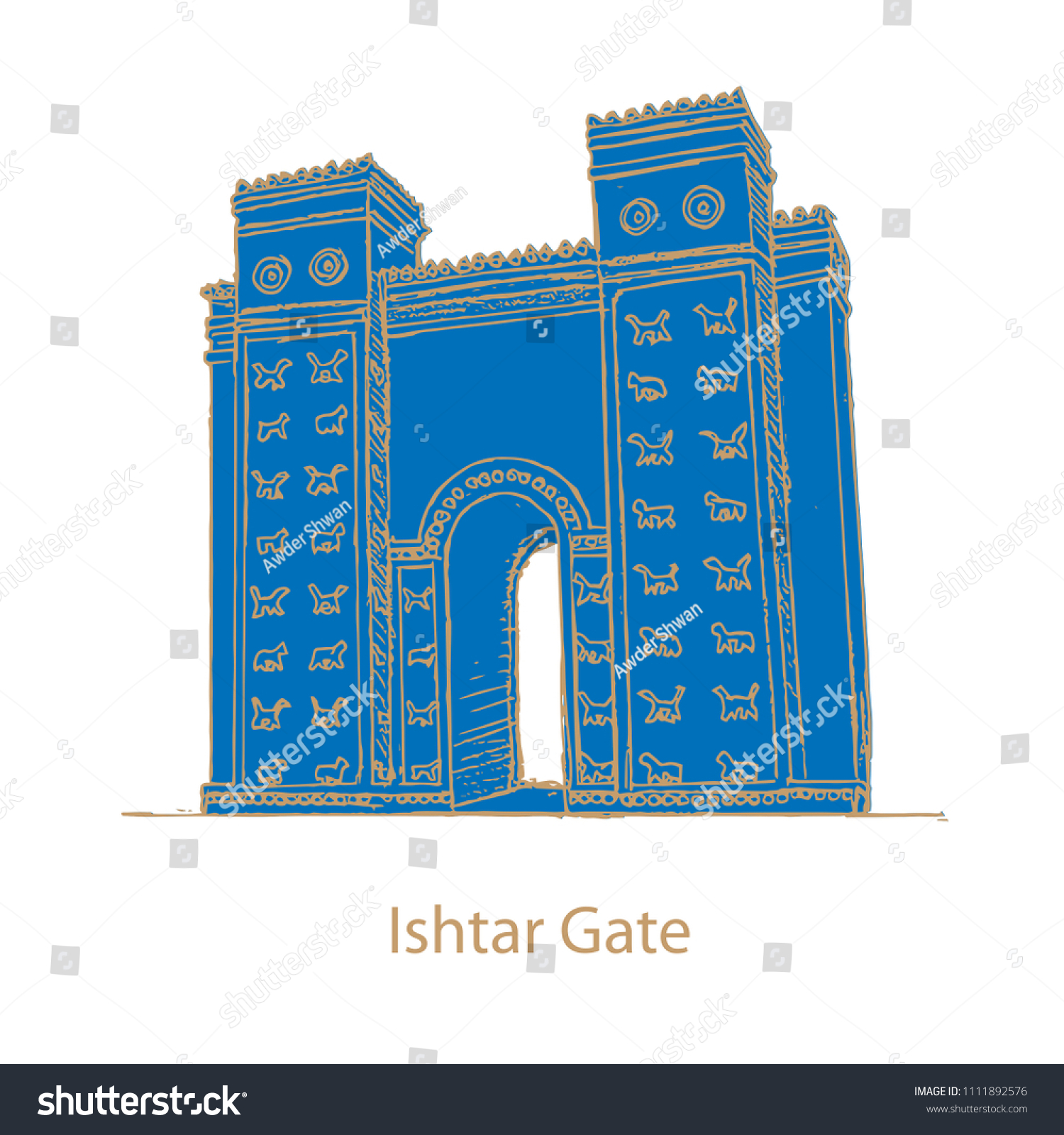 Ворота Богини Иштар рисунок