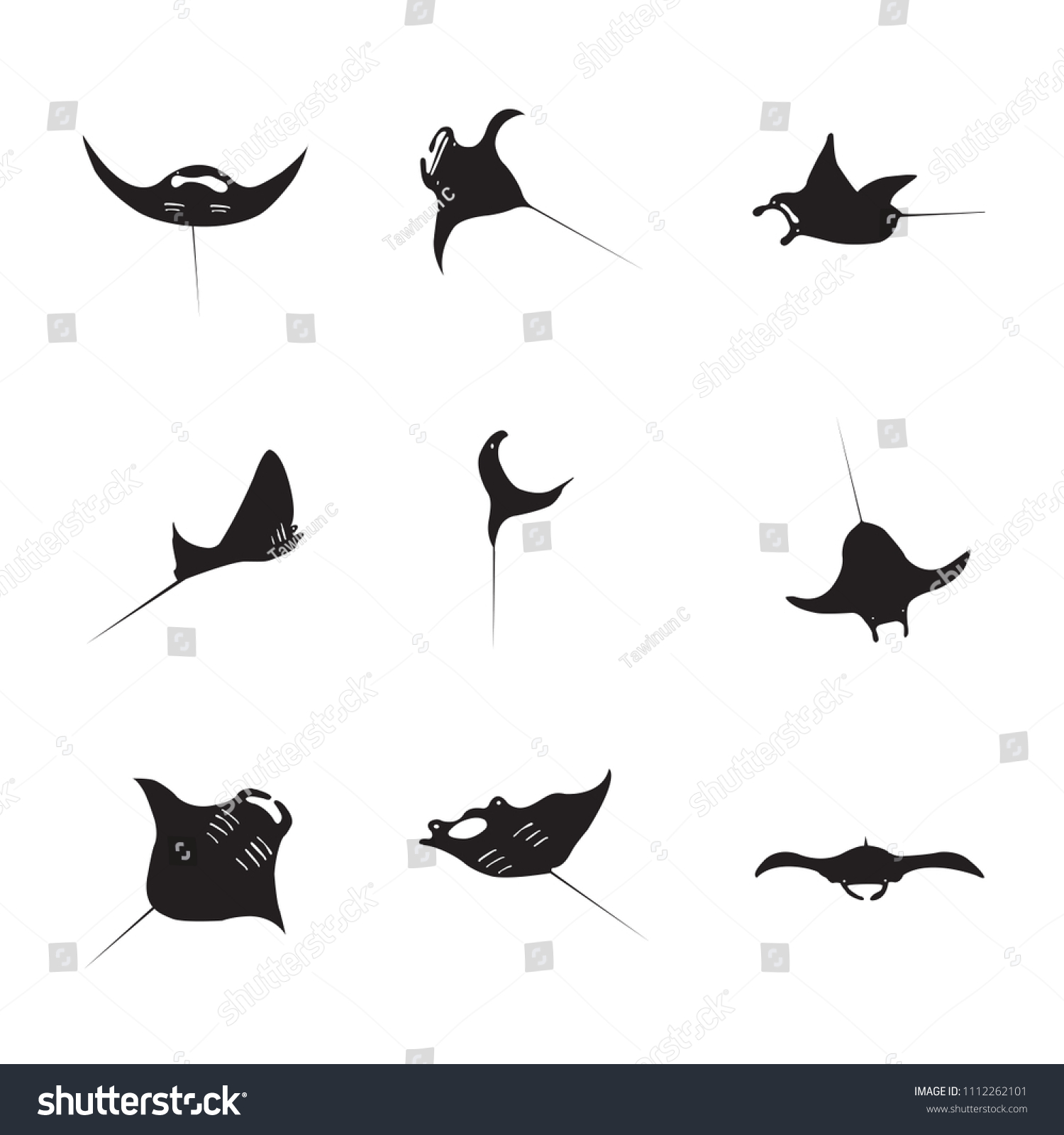 Manta Ray Icon Stock Vector (Royalty Free) 1112262101 | Shutterstock