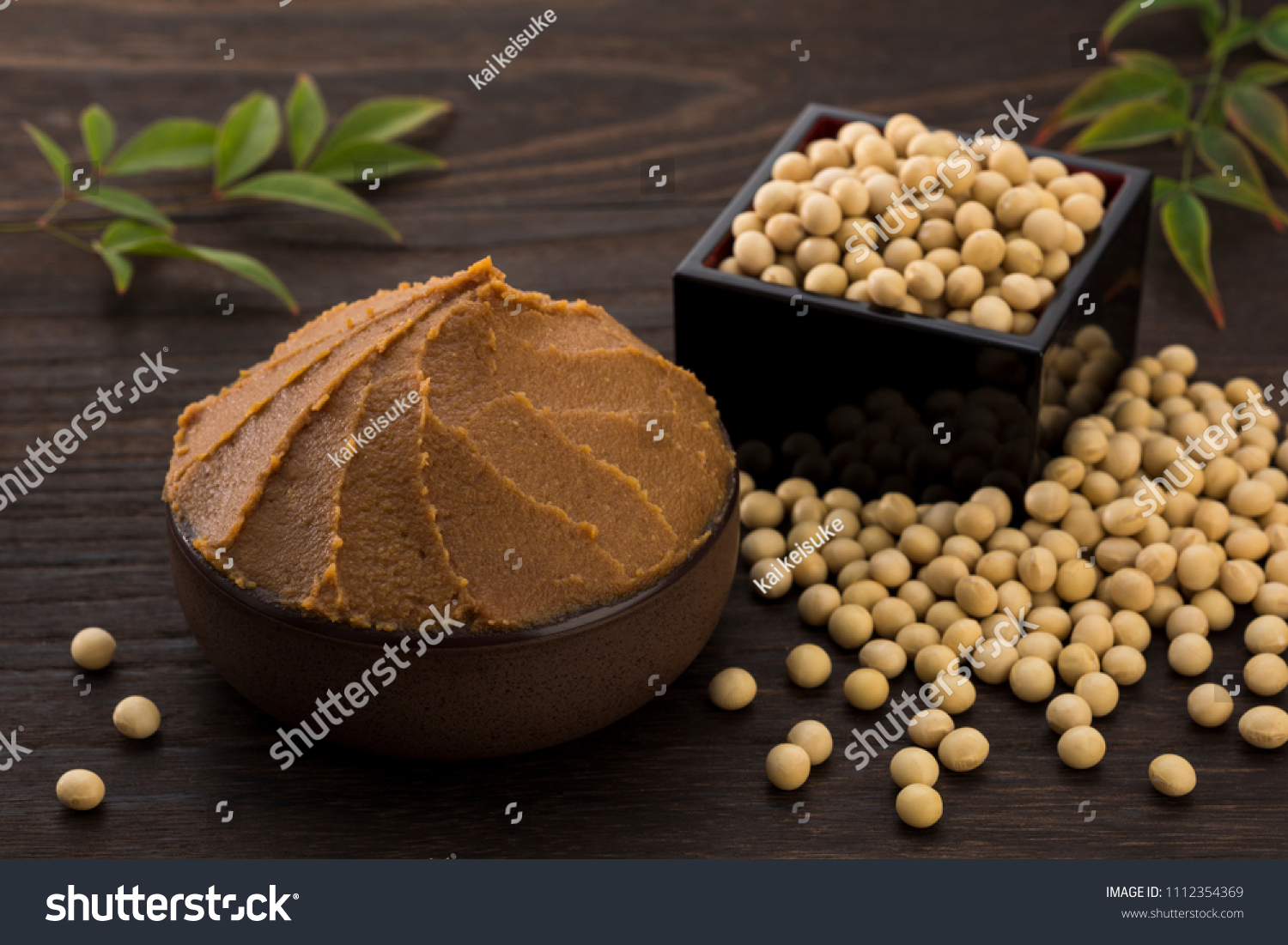 Miso Traditional Japanese Seasoning Produced By Stock Photo 1112354369 Miso Traditional Japanese Seasoning Produced By Stock Photo 1112354369