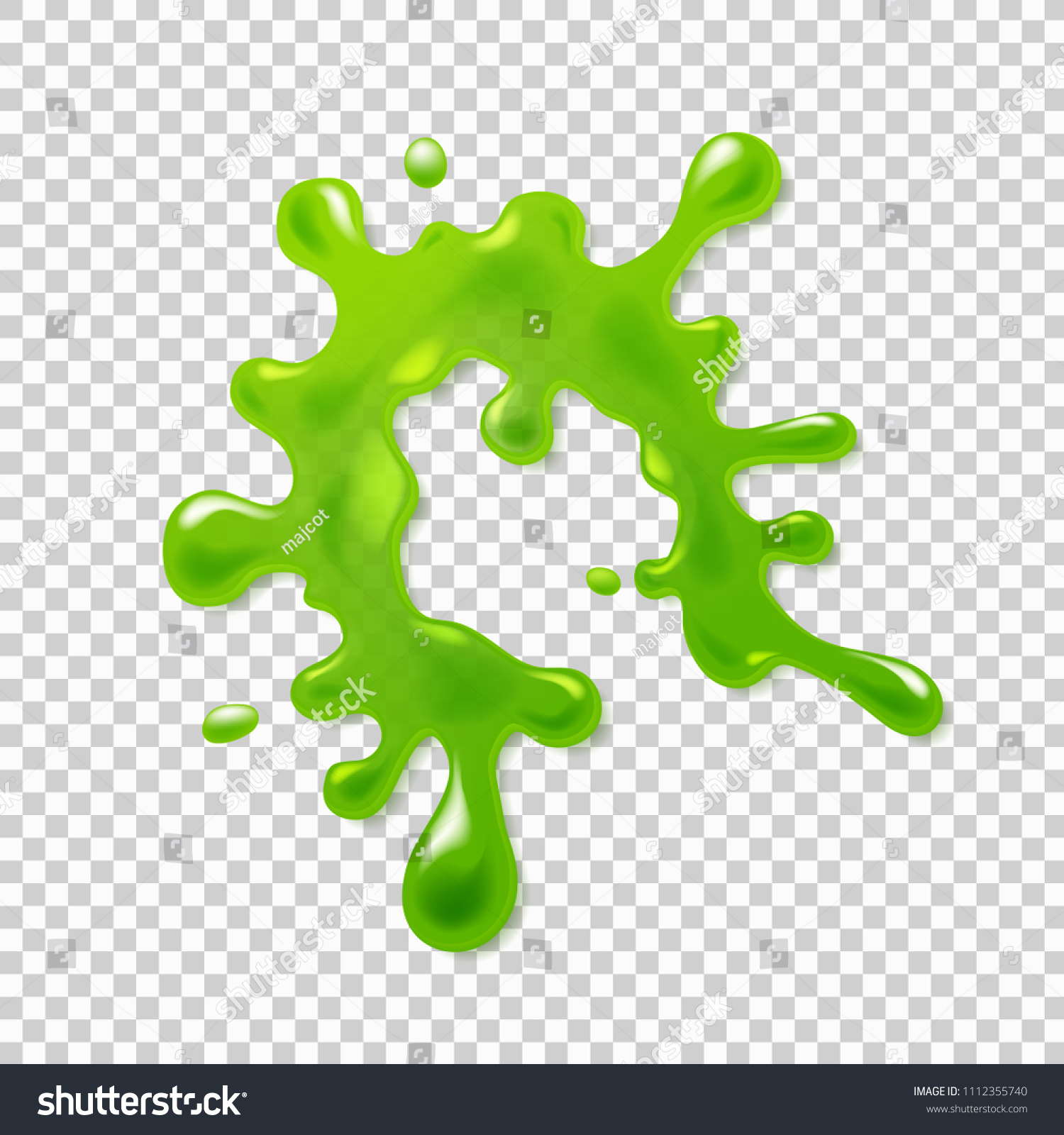 Realistic Green Slime Illustration Isolated On Stock Vector (Royalty ...