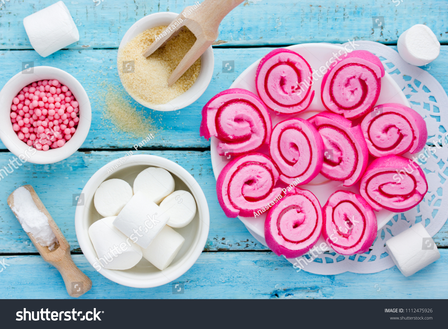 Find Marshmallow Jelly Rolls Homemade Jelly Roll stock images in HD and mil...