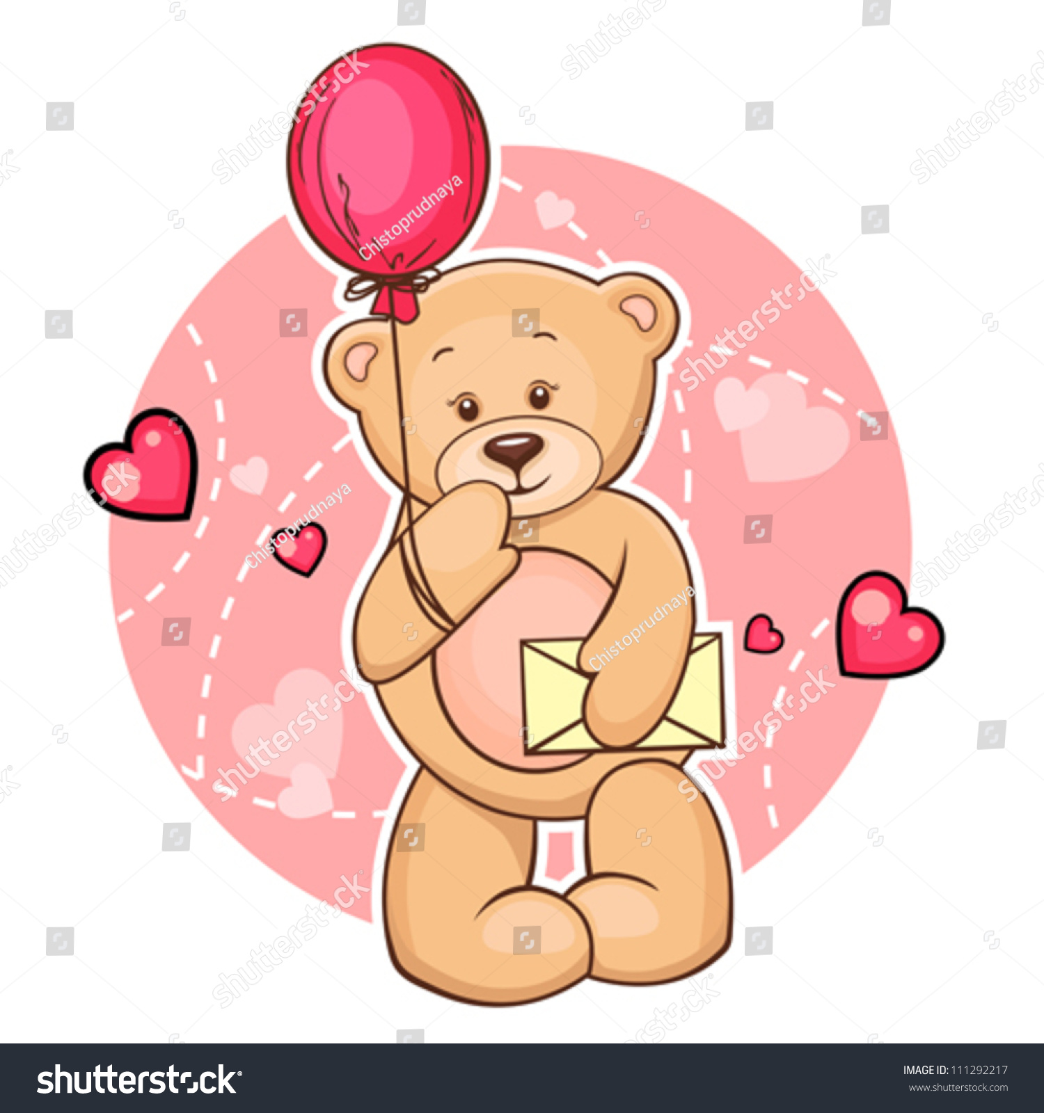 cartoon valentine bear