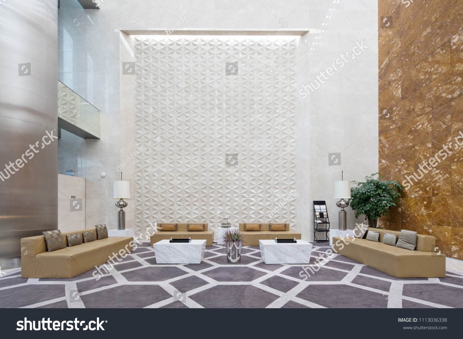 Interior Modern Office Lobby Stock Photo 1113036338 | Shutterstock