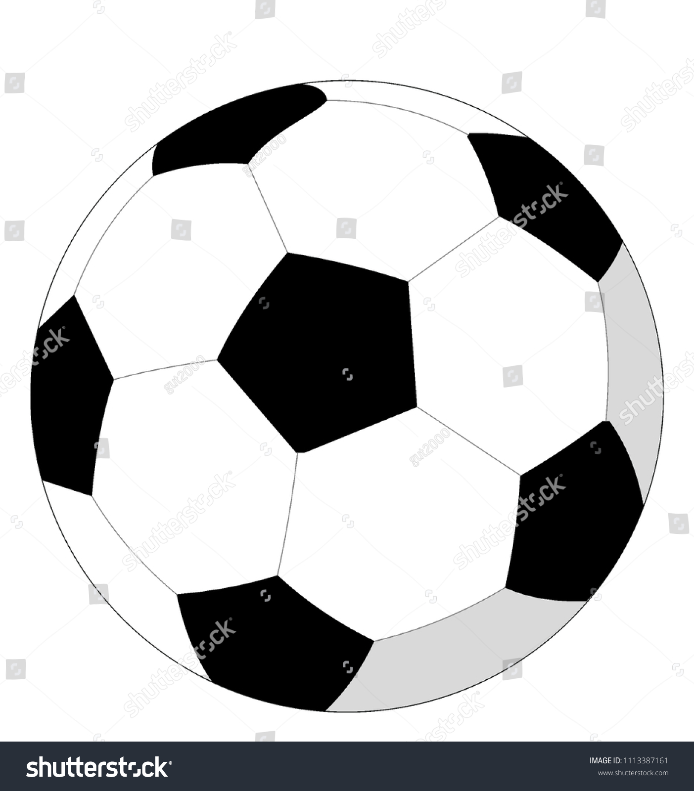 Football Soccer Ball Ball Black White Stock Vector (Royalty Free ...