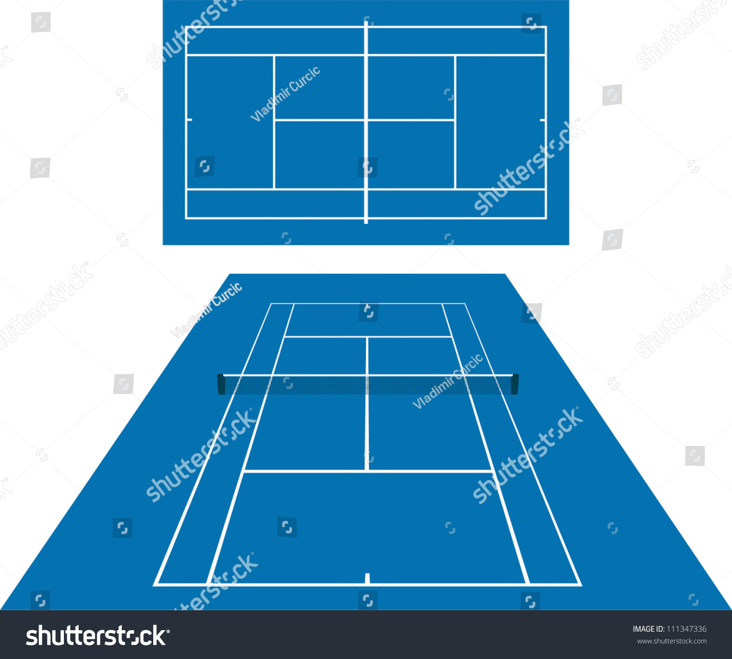 Tennis Court Stock Vector (Royalty Free) 111347336 | Shutterstock