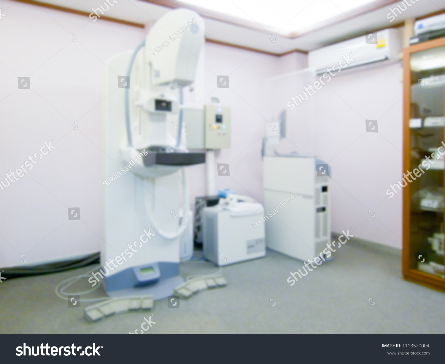 Abstract Blur Radiographic Unit Mammography Exam Stock Photo 1113520004