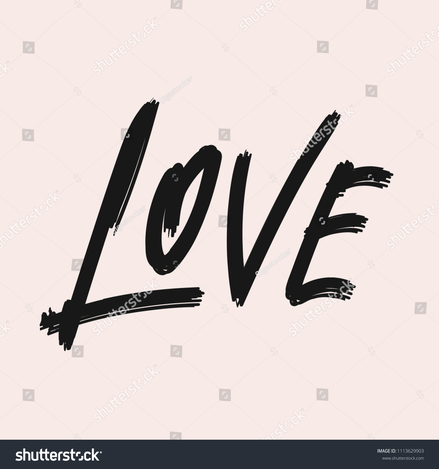 Love Vector Lettering Phrase Handwritten Word Stock Vector (Royalty ...