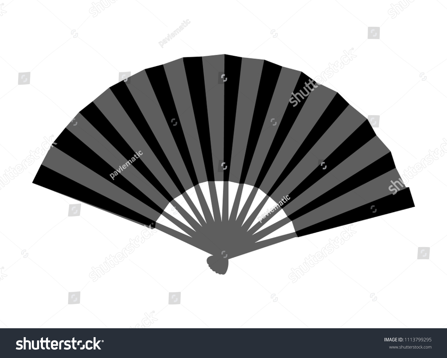 Hand Fan Illustration Stock Vector (Royalty Free) 1113799295 | Shutterstock