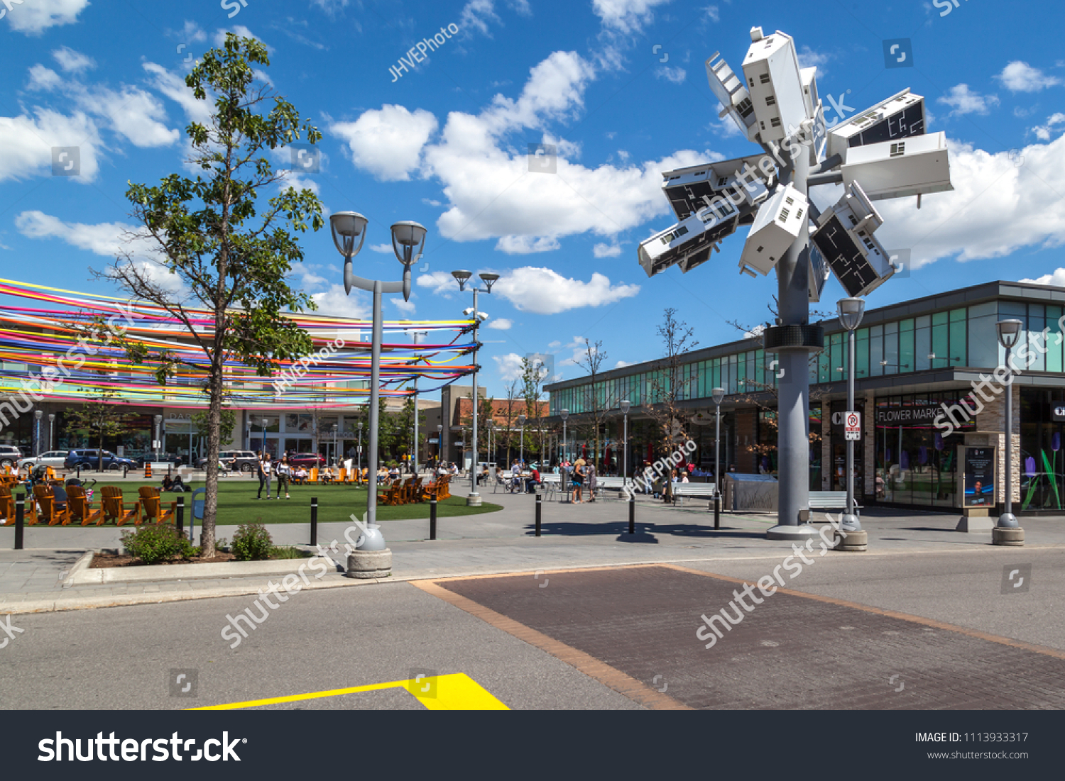 46 Don Mills Shopping Images Stock Photos Vectors Shutterstock   Stock Photo Toronto Canada June People At Cf Shops At Don Mills In Toronto An Open Air Shopping 1113933317 