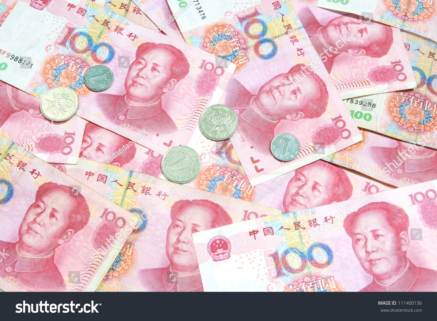 100 Yuan Bills Background Stock Photo 111400136 | Shutterstock