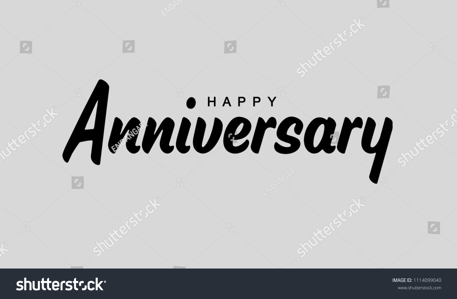 Happy Anniversary Lettering Text Banner Vector Stock Vector (royalty 