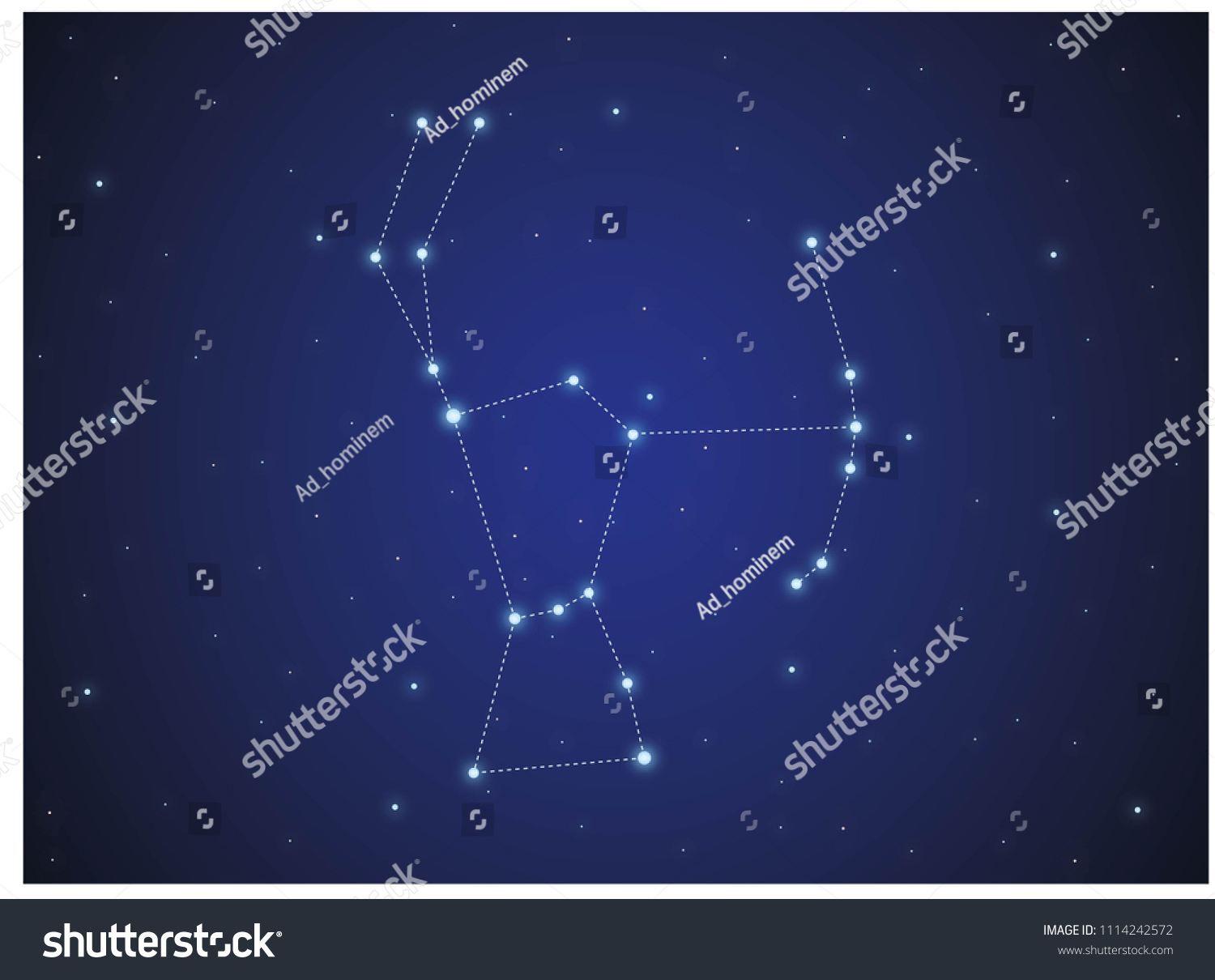 Constellation Orion Deep Space Stock Vector (royalty Free) 1114242572 