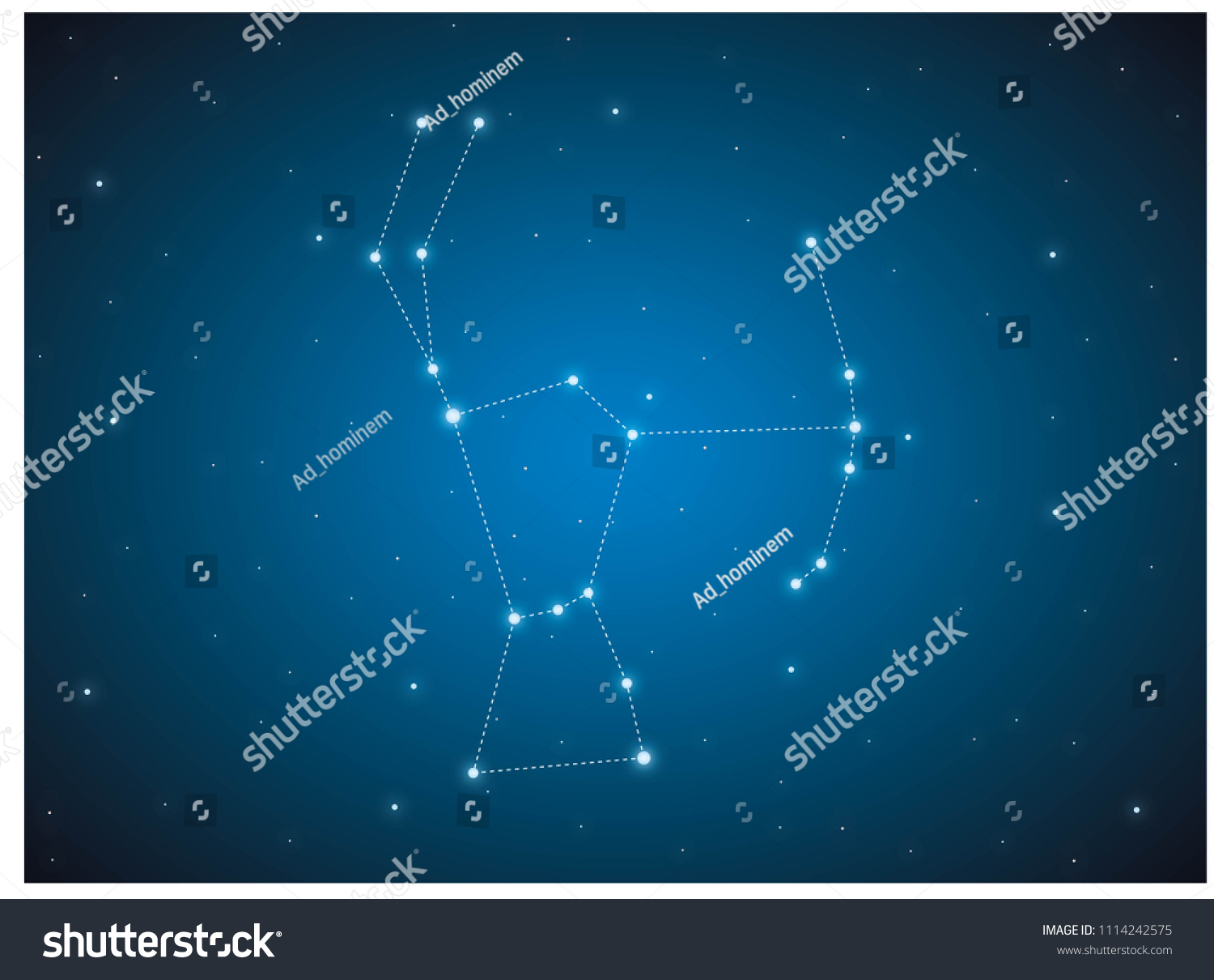 Constellation Orion Deep Space Stock Vector (Royalty Free) 1114242575 ...