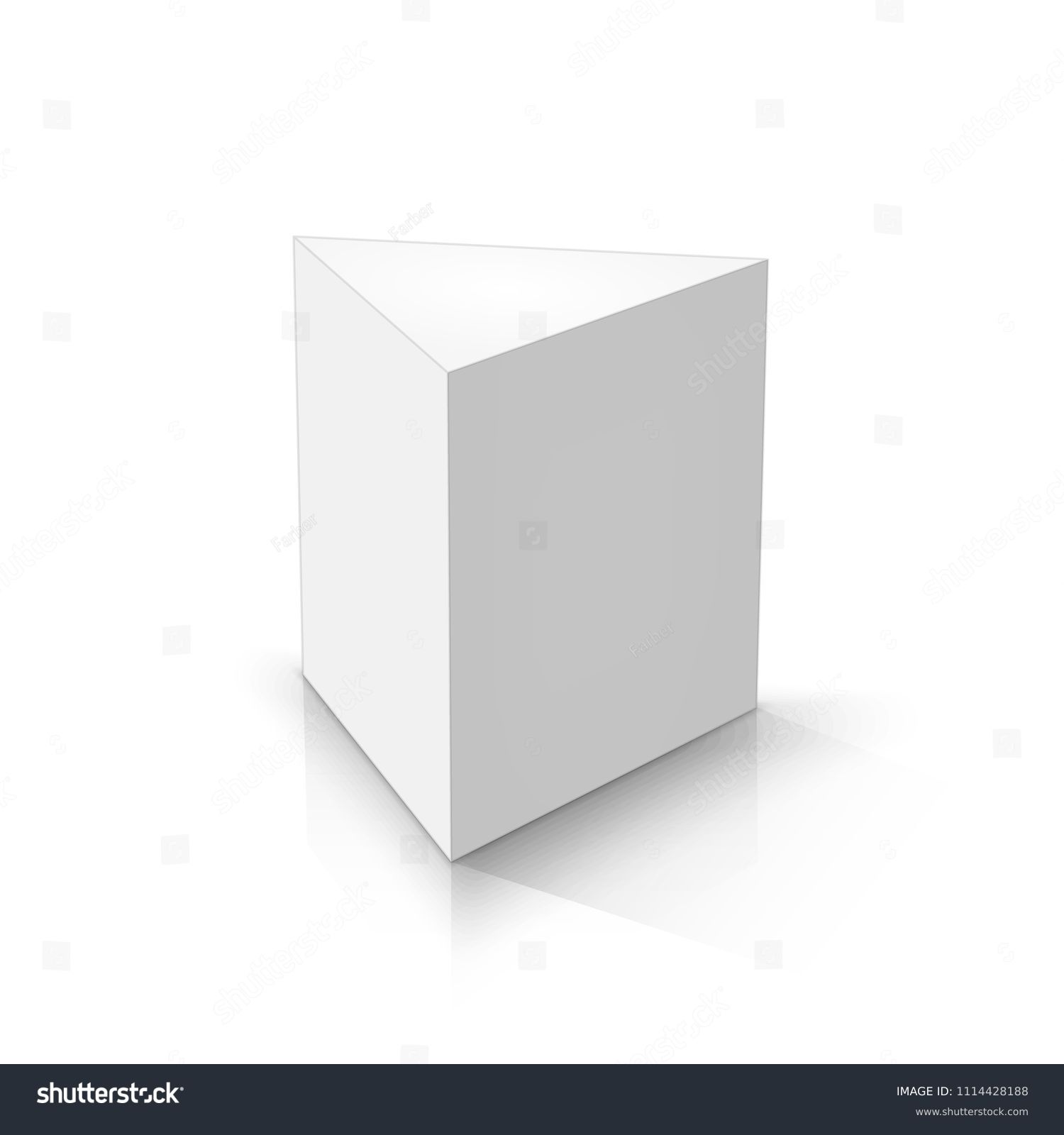 White Triangular Prism Vector Illustrations Stock Vector (Royalty Free ...