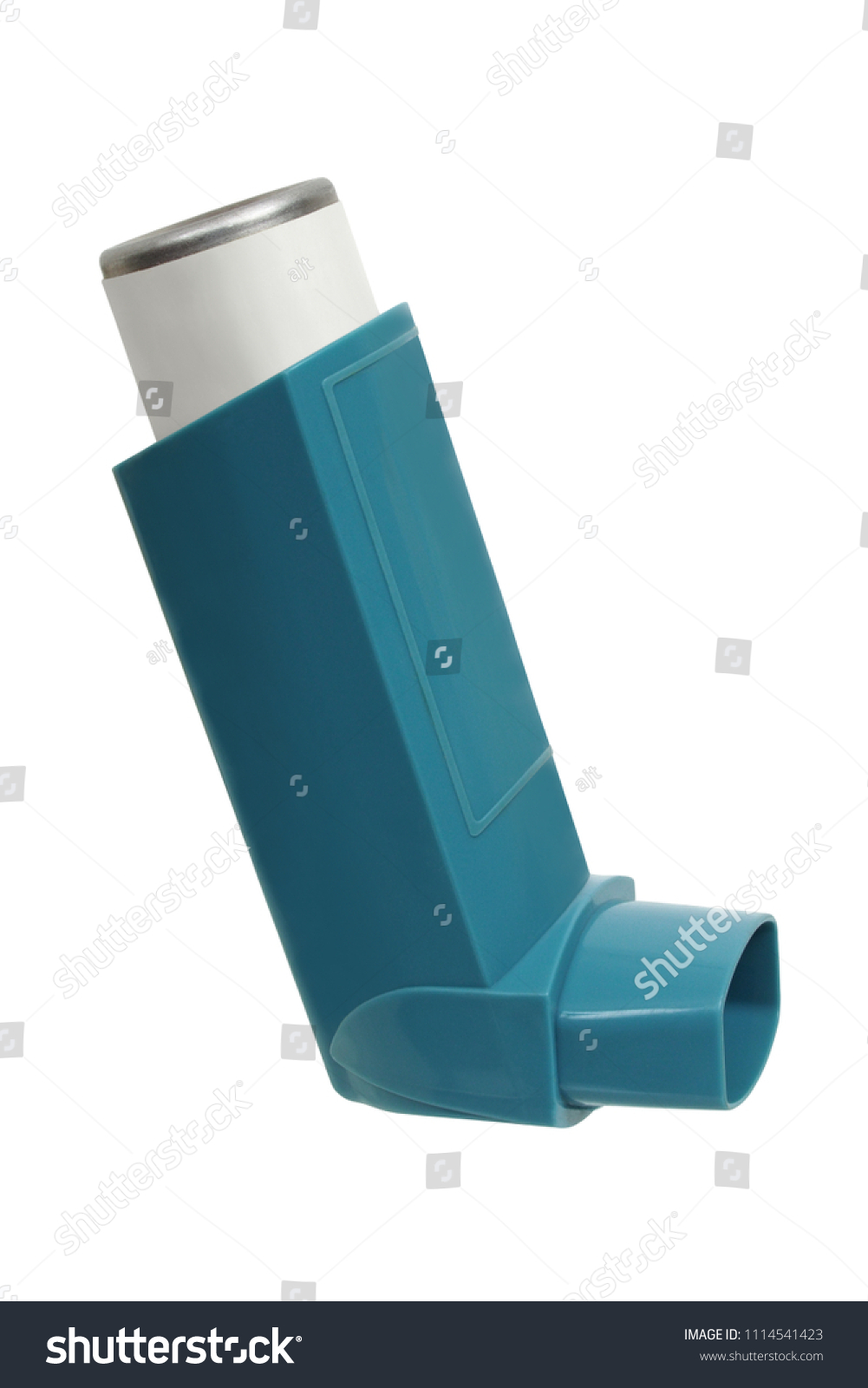 Asthma Inhaler Isolated On White Background Stock Photo 1114541423 ...