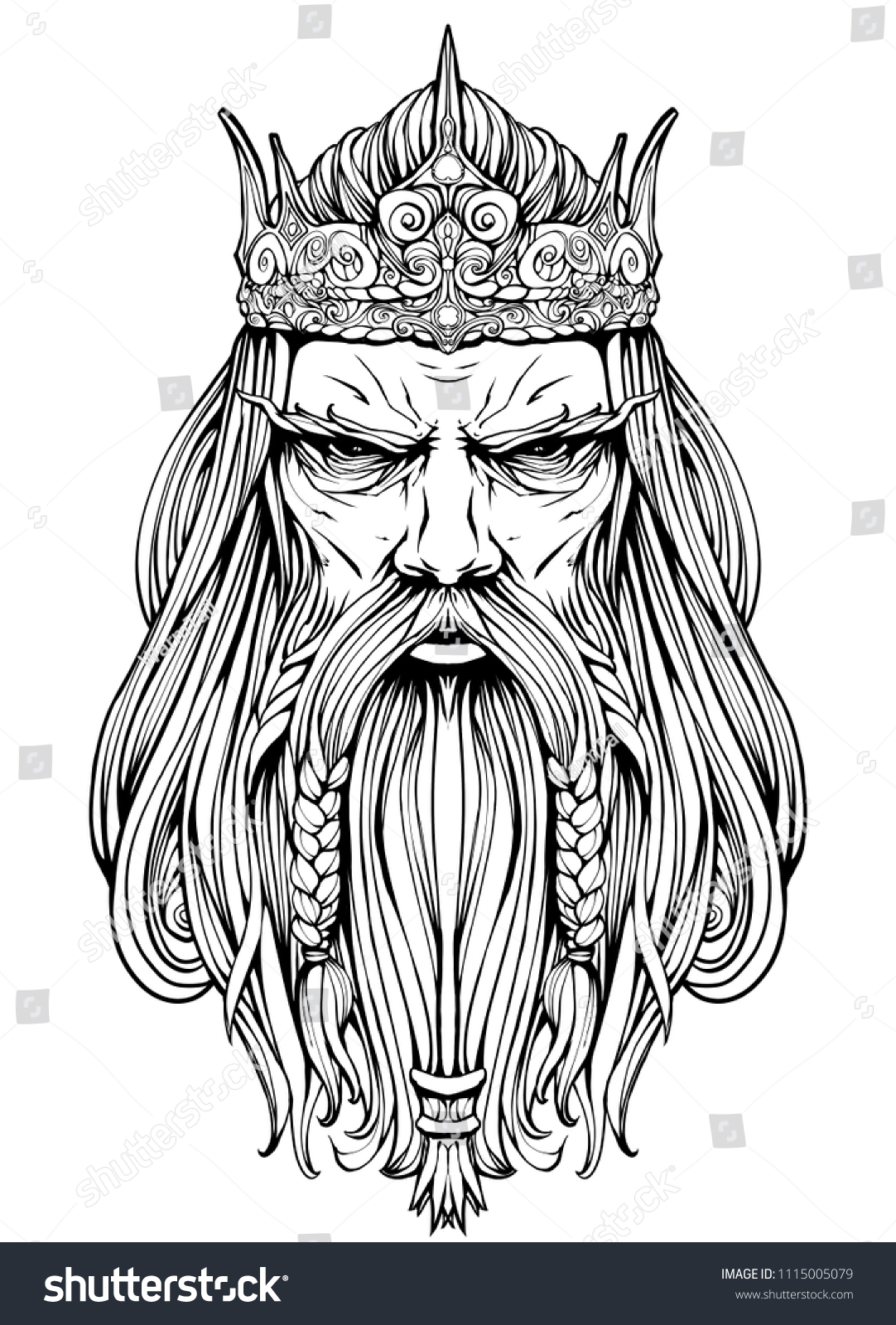 Harsh Old King Crown Stock Illustration 1115005079 | Shutterstock