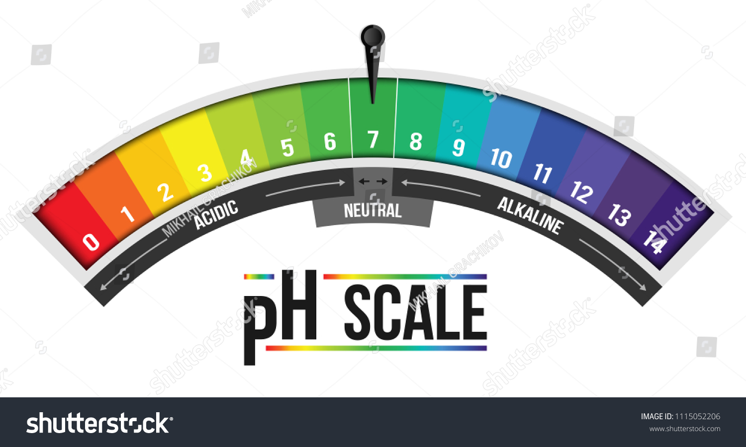 Creative Vector Illustration Ph Scale Value Stock Vector (Royalty Free ...