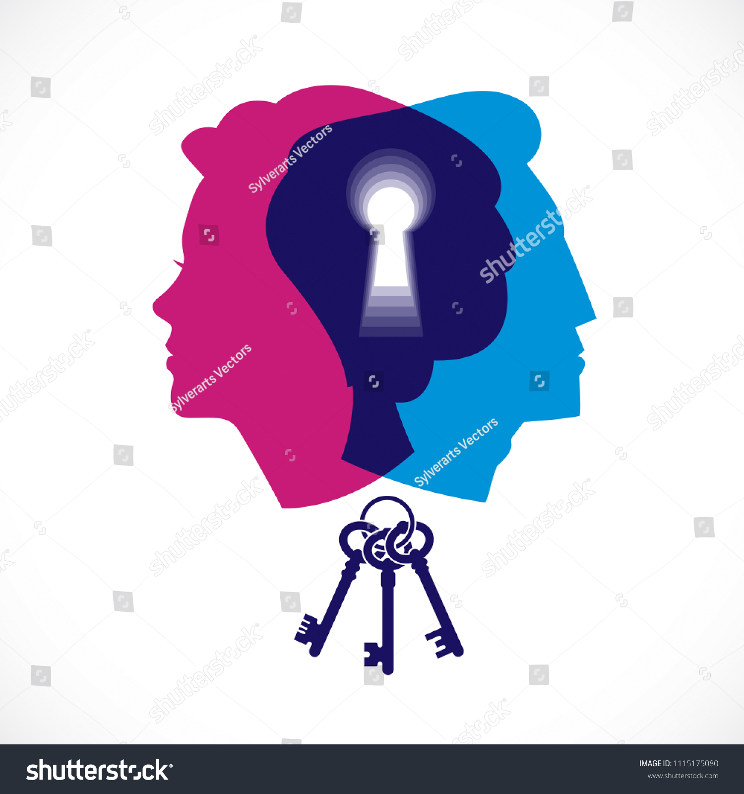 Gender Psychology Concept Created Man Woman Stock Vector Royalty Free 1115175080 Shutterstock 0107