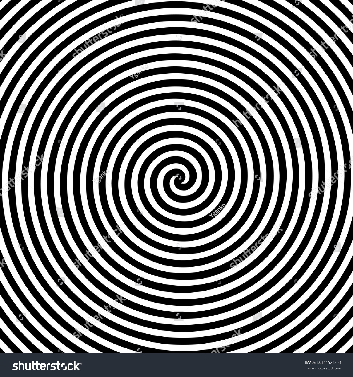 Black White Hypnotic Background Stock Vector (Royalty Free) 111524300 ...