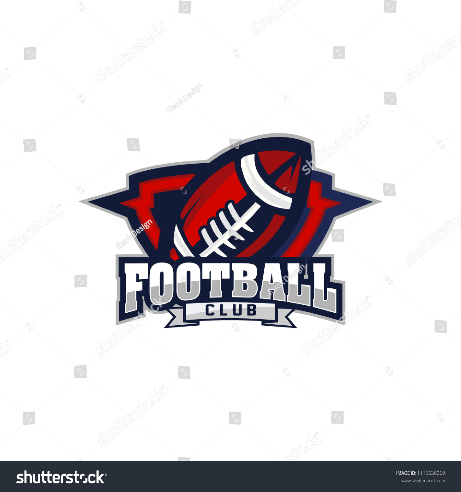 Vector American Football Logos Insignias Vector Stock Vector (Royalty ...