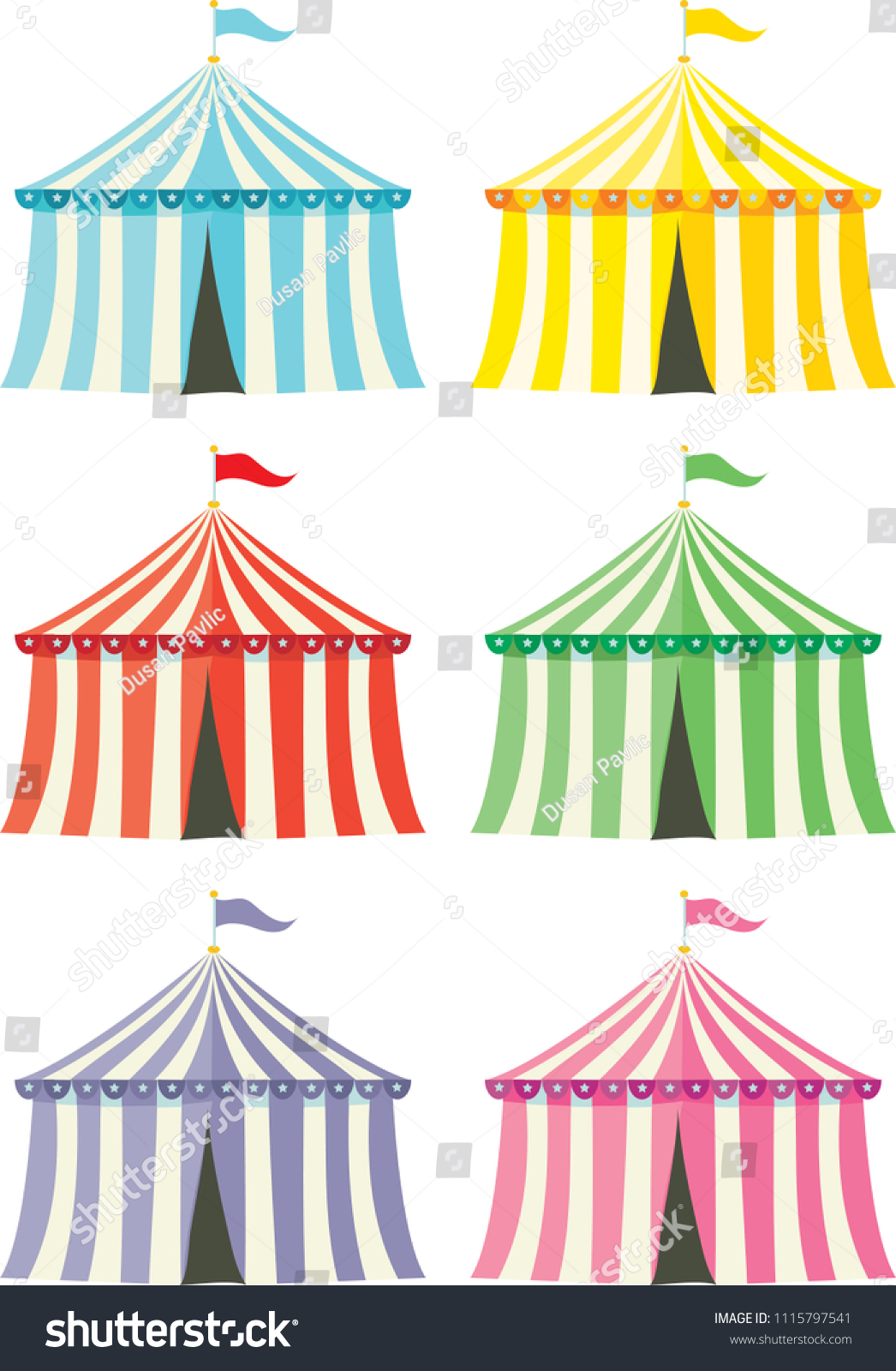 Сине зеленый цирковой шатер