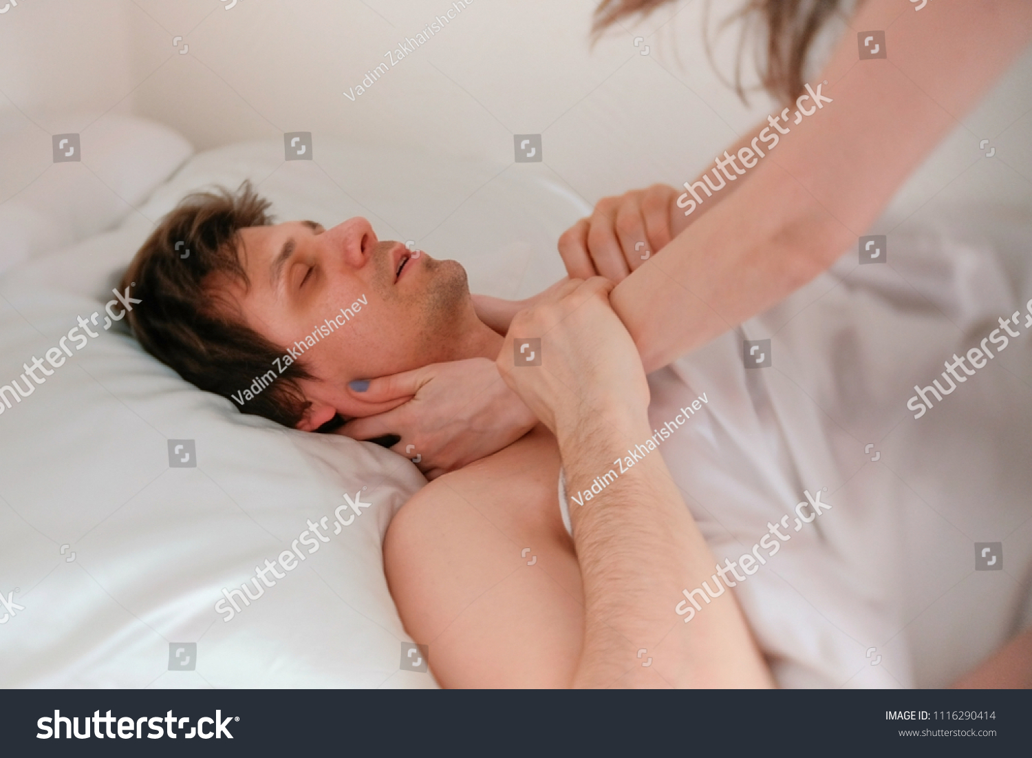 Husband Wife Have Sex Morning Stock