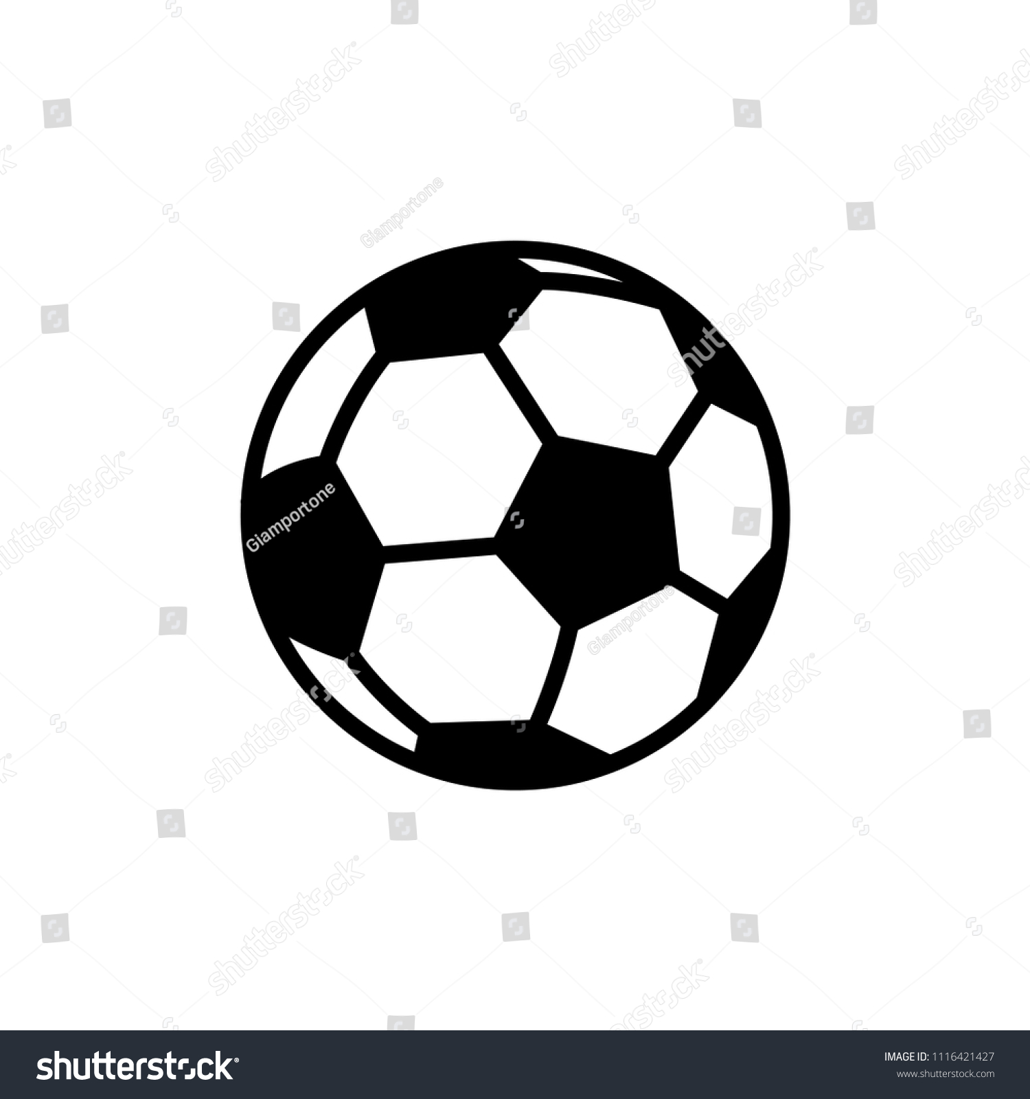 Football Soccer Ball Icon Stock Vector (Royalty Free) 1116421427 ...