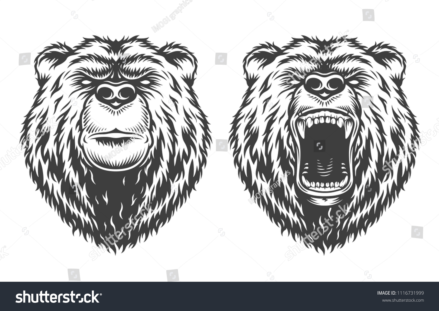 Логотипы в стиле медведей