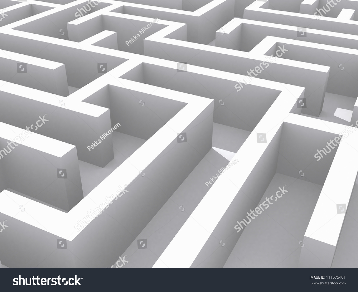 Maze Dead End Overview Rendered Illustration Stock Illustration ...