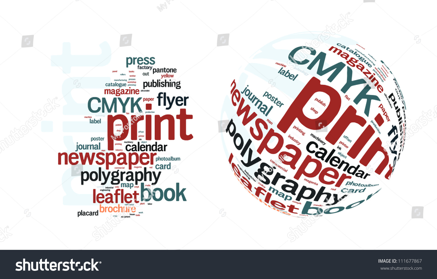 Printing Word Cloud Vector Concept Illustration Stock Vector (Royalty ...