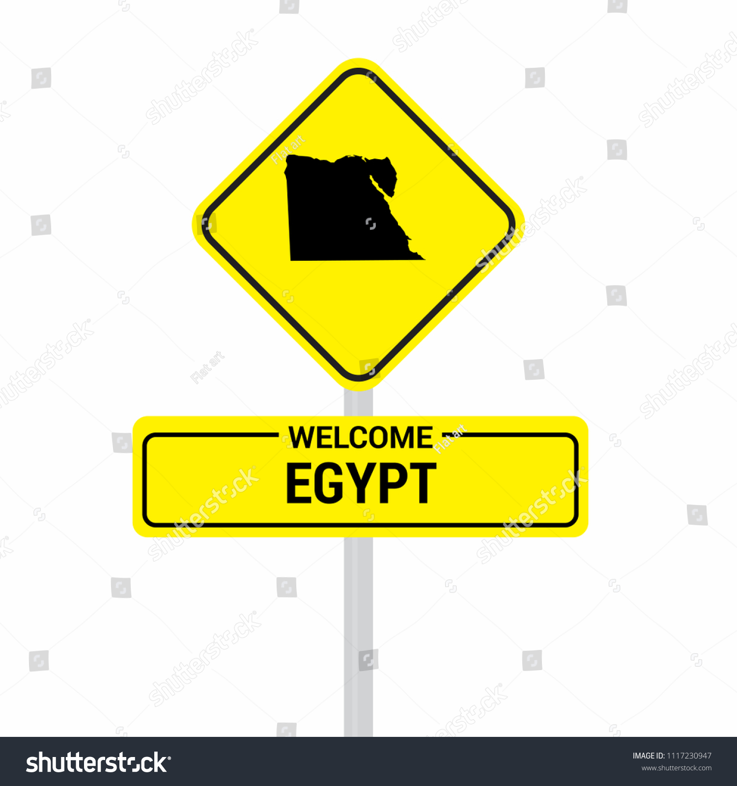 Egypt Traffic Signs Board Design Vector Stock Vector (Royalty Free ...