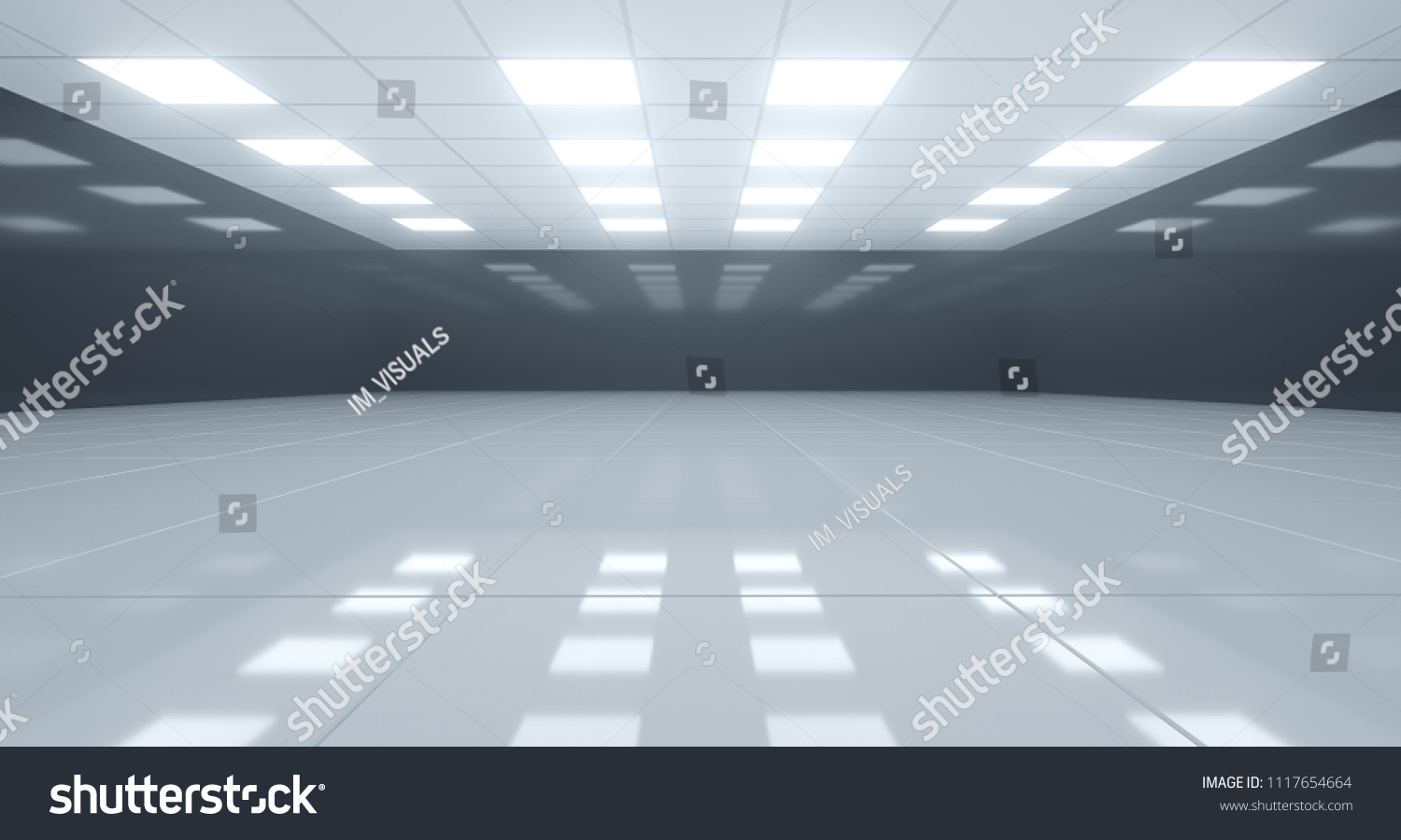 Huge Black White Empty Room Square Stock Illustration 1117654664 ...