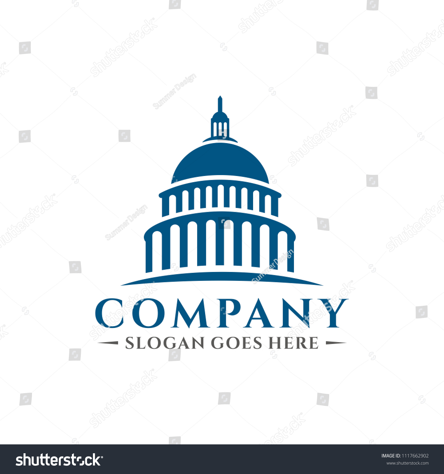 Capitol Building Logo Stock Vector (royalty Free) 1117662902 