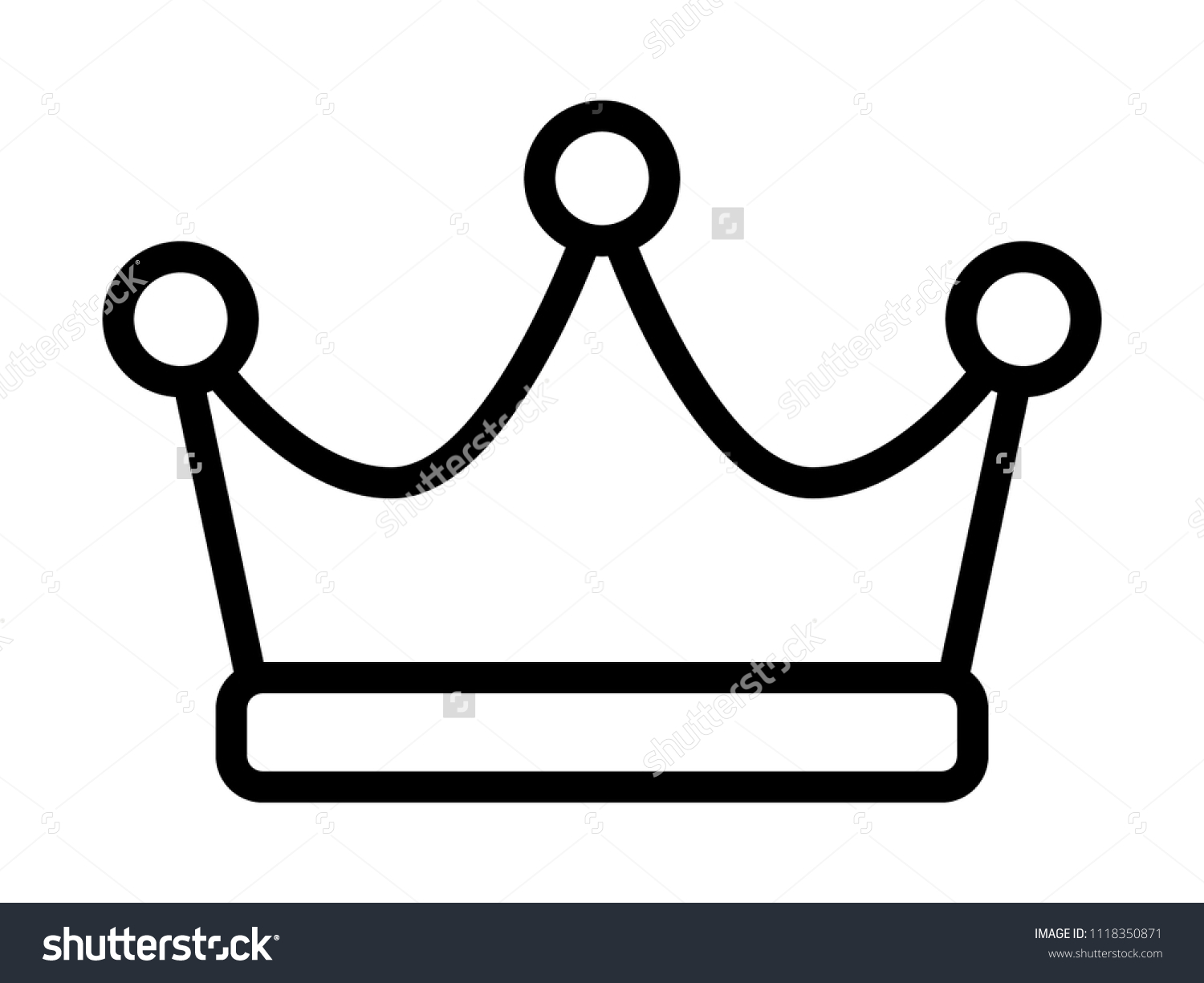 Crown King Ruler Crown Royalty Line Stock Vector (Royalty Free ...
